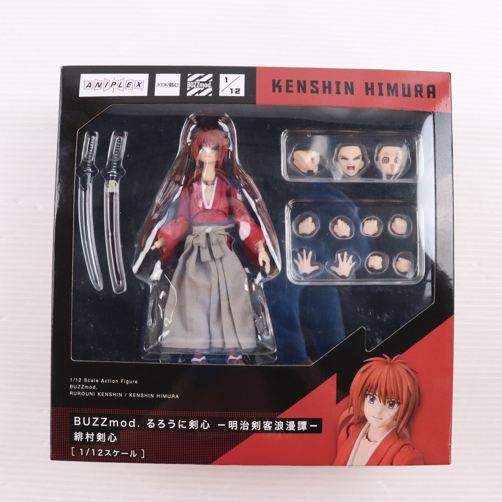 【中古即納】[FIG] ANIPLEX+限定 BUZZmod.(バズモッド) 緋村剣心(ひむらけんしん) るろうに剣心-明治剣客浪漫譚- 1/12 完成品 アクションフィギュア アニプレックス(20230916)