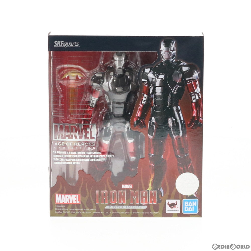 【中古即納】[FIG] S.H.Figuarts(フィギュアーツ) アイアンマン マーク22 ホットロッド アイアンマン3 完成品 可動フィギュア MARVEL AGE OF HEROES EXHIBITION大阪会場限定 バンダイスピリッツ(20181215)