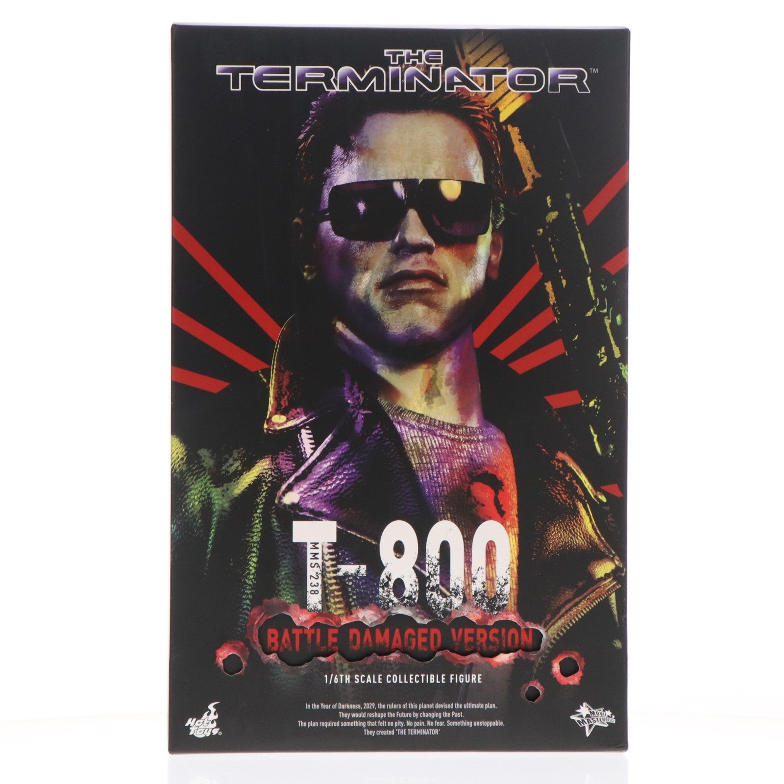 【中古即納】[FIG] ムービー・マスターピース T-800 バトルダメージ版 ターミネーター 完成品 アクションフィギュア(MMS238) ホットトイズ(20141029)