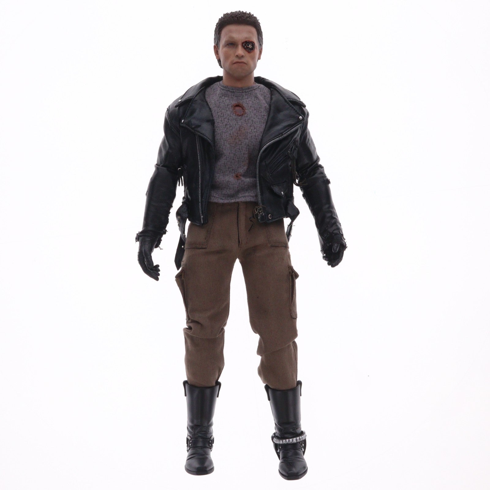【中古即納】[FIG] ムービー・マスターピース T-800 バトルダメージ版 ターミネーター 完成品 アクションフィギュア(MMS238) ホットトイズ(20141029)