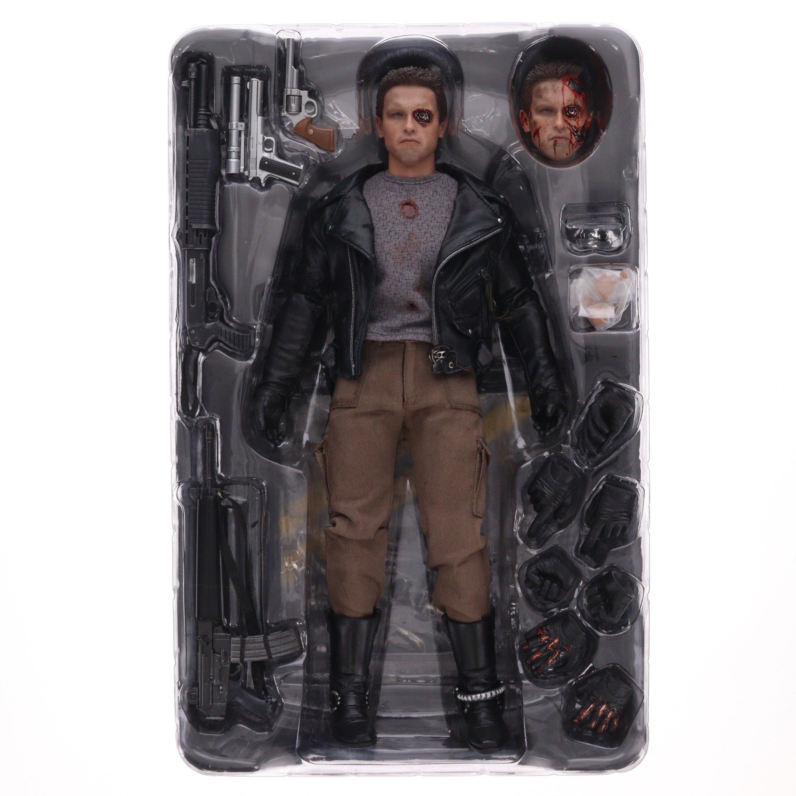 【中古即納】[FIG] ムービー・マスターピース T-800 バトルダメージ版 ターミネーター 完成品 アクションフィギュア(MMS238) ホットトイズ(20141029)