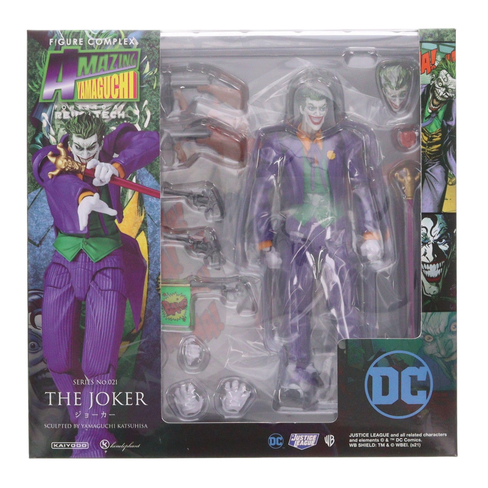 【中古即納】[FIG] アメイジングヤマグチ No.021 JOKER(ジョーカー) バットマン 完成品 可動フィギュア 海洋堂(20210327)