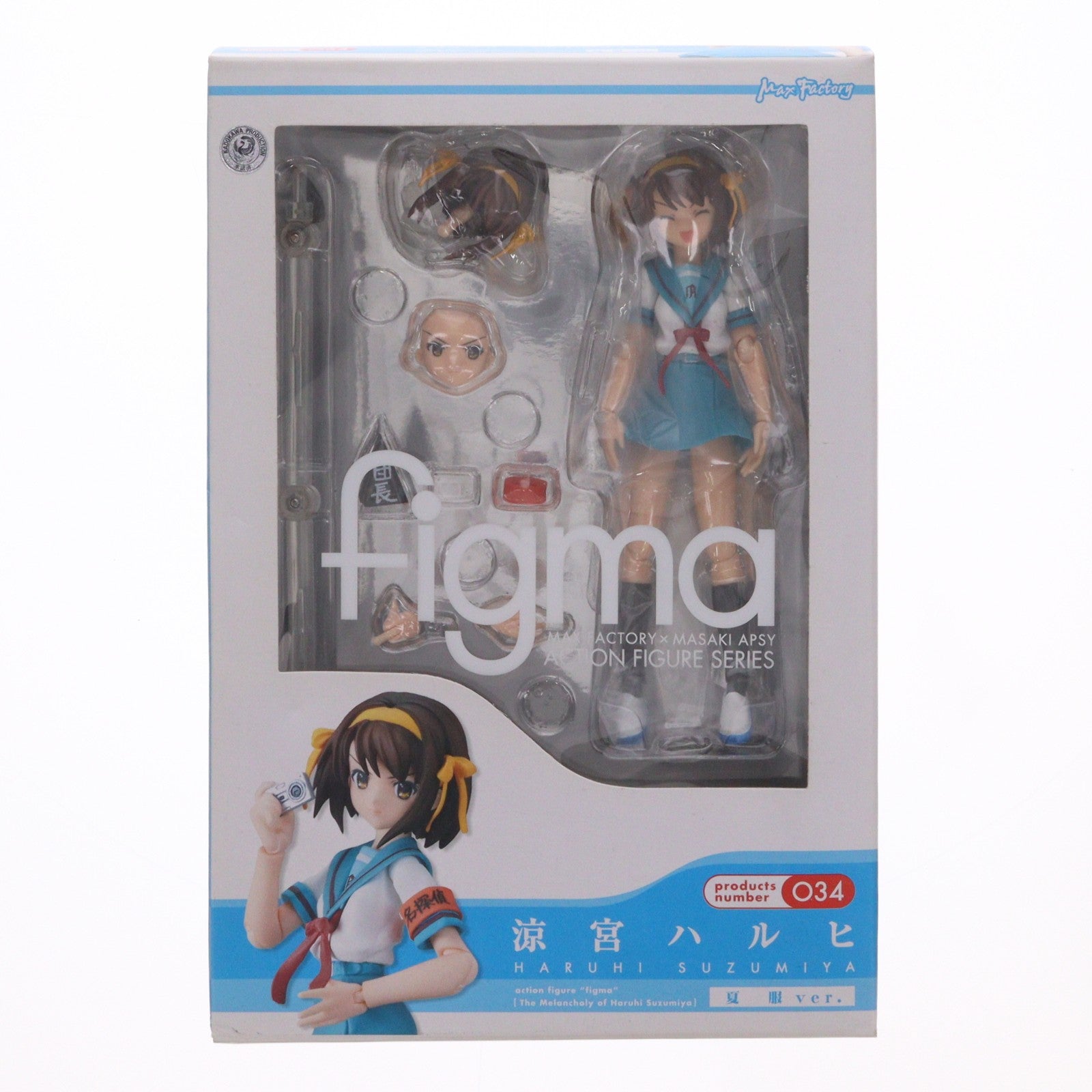 【中古即納】[FIG] figma(フィグマ) 034 涼宮ハルヒ 夏服Ver. 涼宮ハルヒの憂鬱 完成品 可動フィギュア マックスファクトリー(20090430)