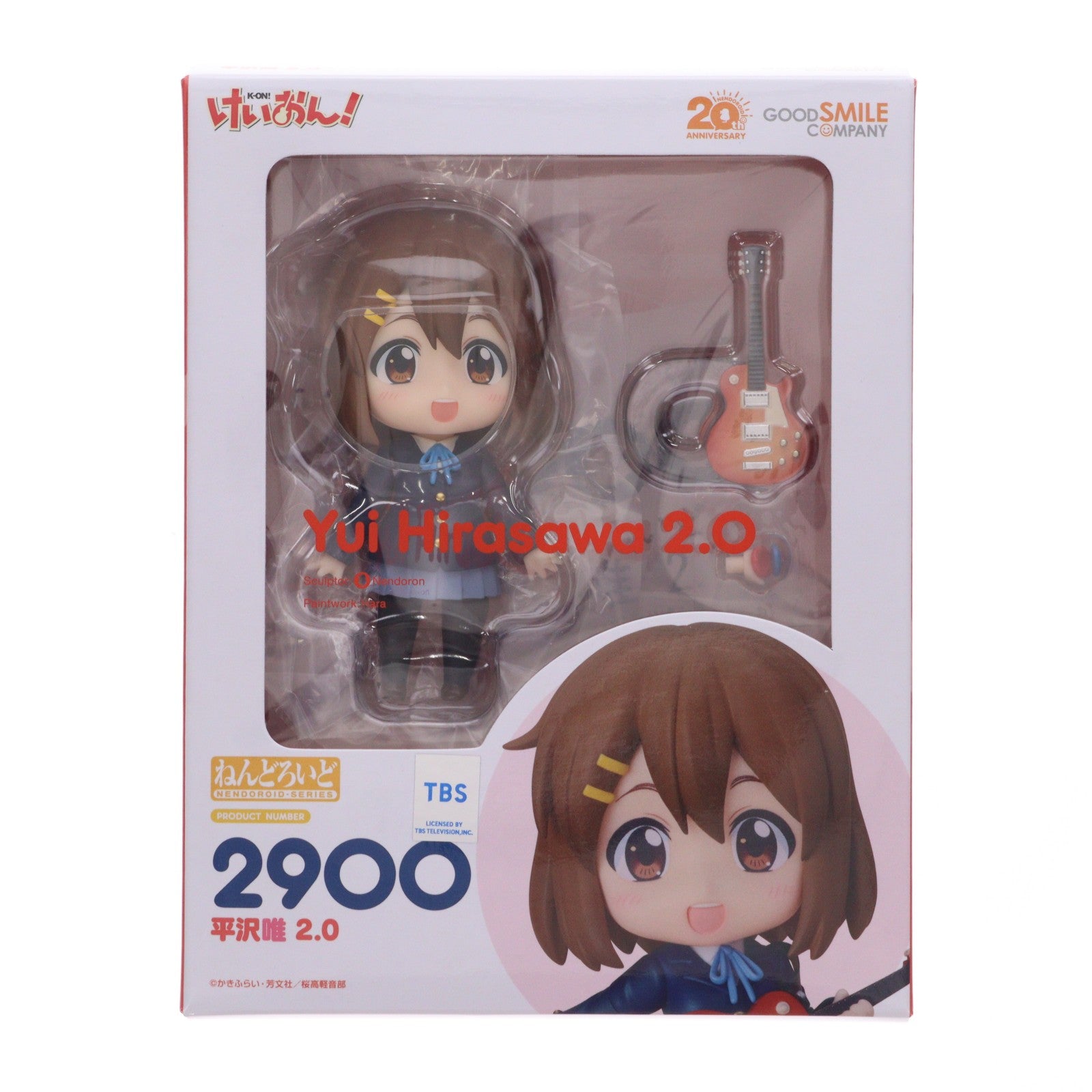 【中古即納】[FIG] グッドスマイルカンパニー公式ショップ特典付属 ねんどろいど 2900 平沢唯(ひらさわゆい) 2.0 けいおん! 完成品 可動フィギュア グッドスマイルカンパニー(20260319)