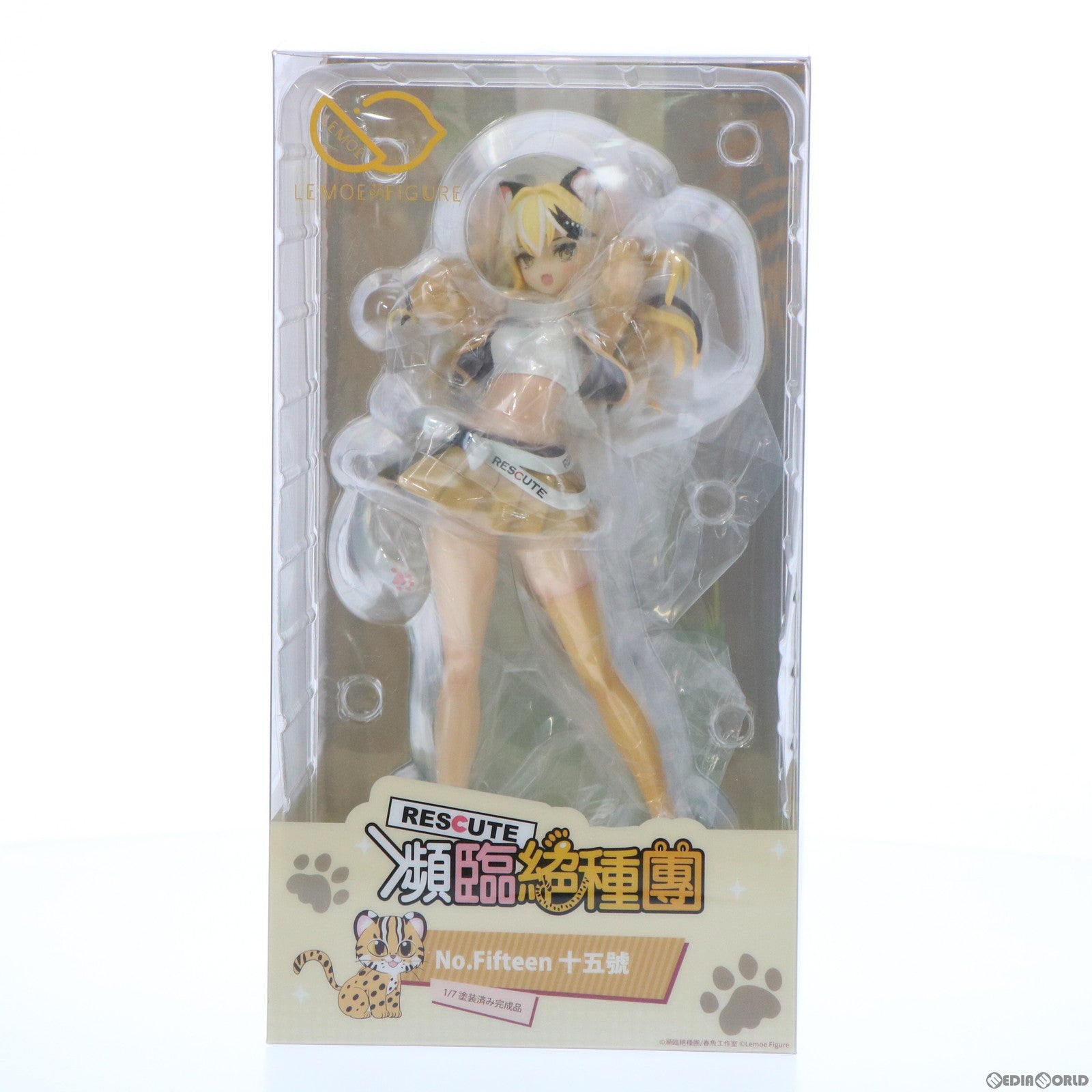 【中古即納】[FIG] 絶滅危惧団 RESCUTE NO.15 石虎 Leopard cat 1/7 完成品 フィギュア Lemoe Figure(リモエフィギュア)(20220527)