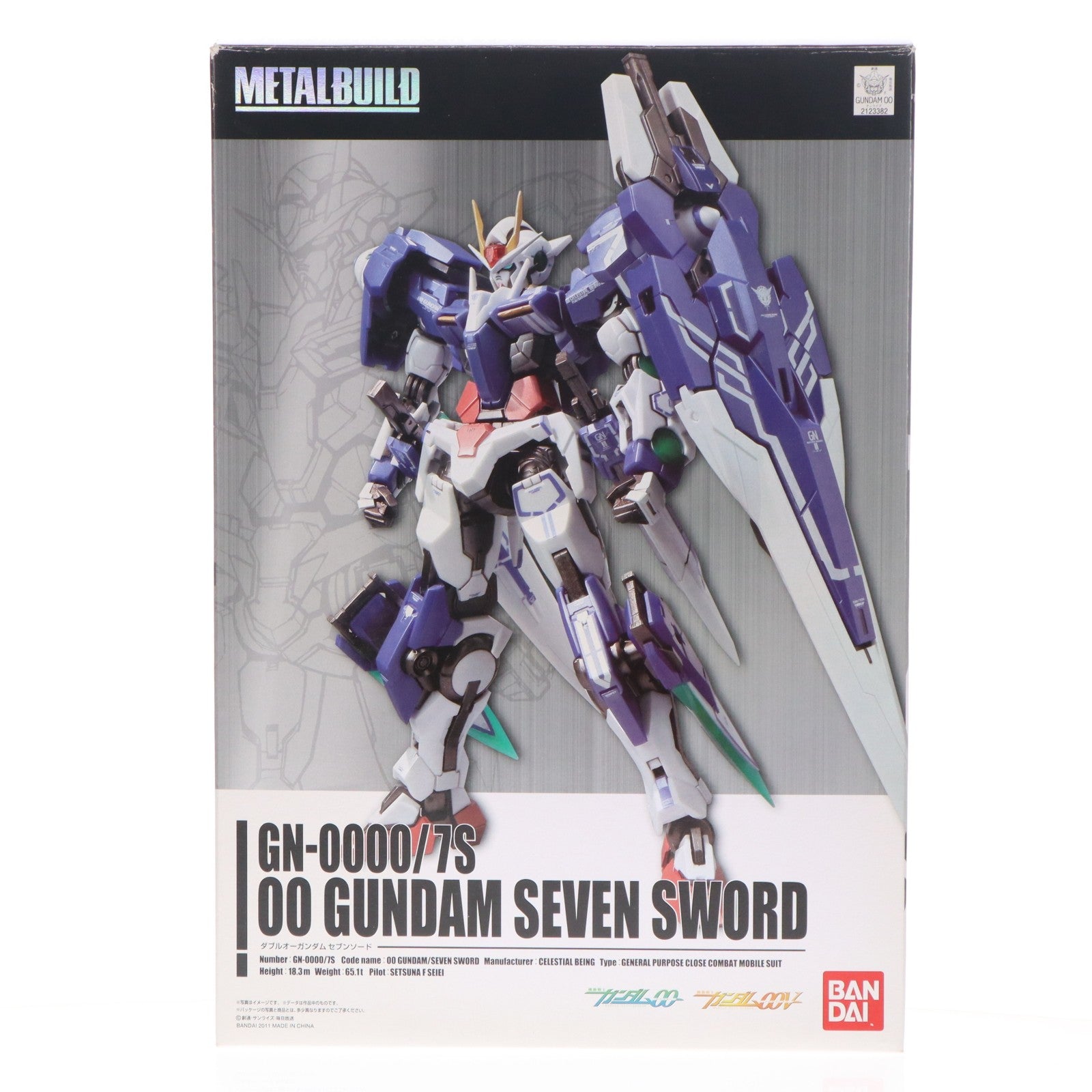 【中古即納】[FIG] METAL BUILD ダブルオーガンダム セブンソード 機動戦士ガンダム00(ダブルオー) 完成品 可動フィギュア バンダイ(20110326)