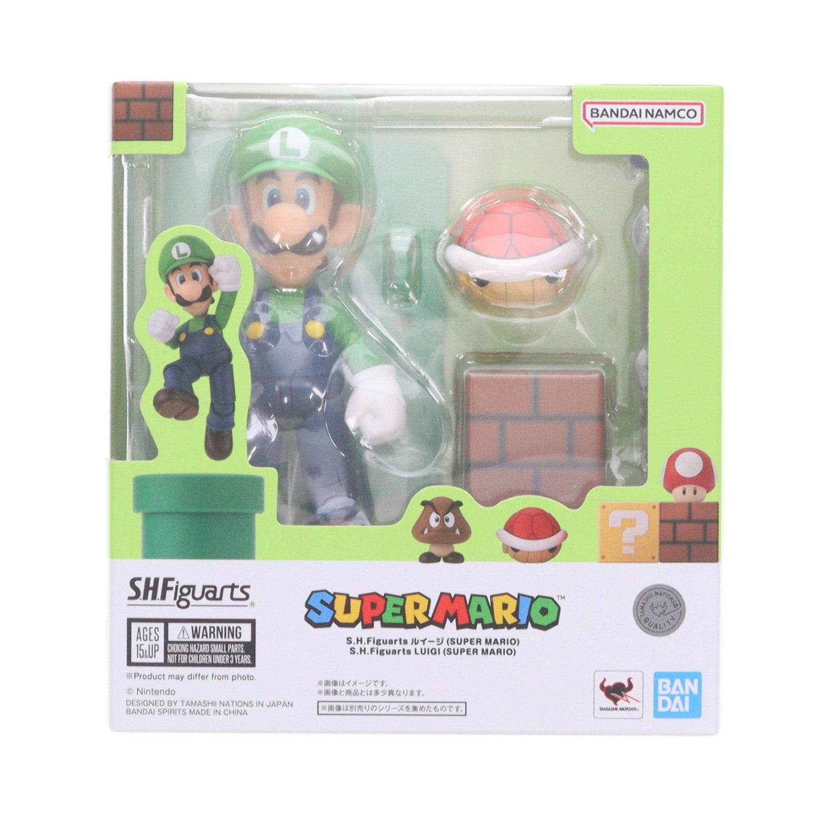 【中古即納】[FIG] S.H.Figuarts(フィギュアーツ) ルイージ(SUPER MARIO) スーパーマリオ 完成品 可動フィギュア バンダイスピリッツ(20260221)