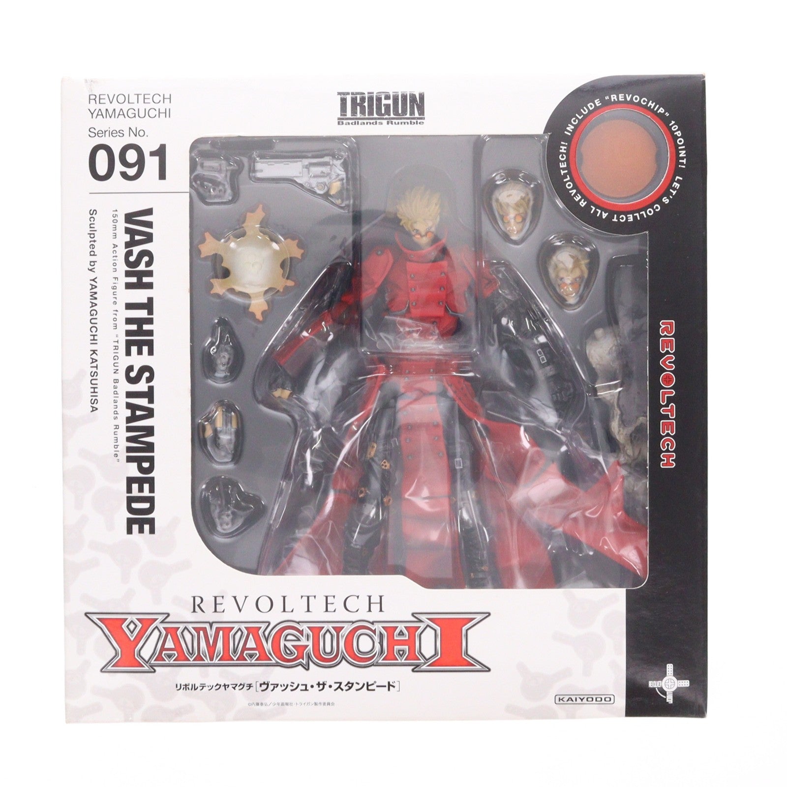 【中古即納】[FIG] リボルテックヤマグチ No.091 ヴァッシュ・ザ・スタンピード 劇場版TRIGUN Badlands Rumble(トライガン バッドランド ランブル) 完成品 可動フィギュア 海洋堂(20100615)