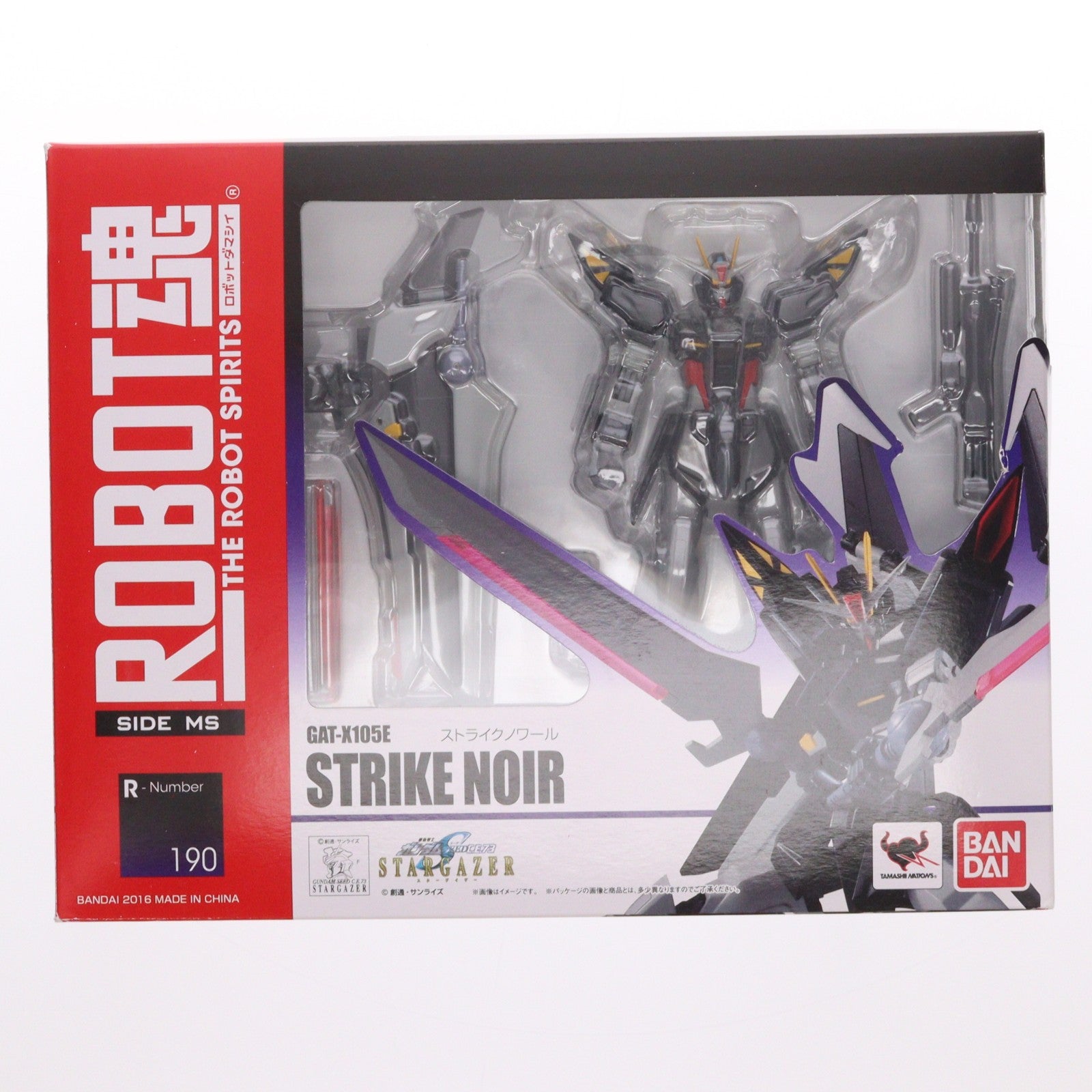 【中古即納】[FIG] ROBOT魂(SIDE MS) ストライクノワール 機動戦士ガンダムSEED(シード) C.E.73 STARGAZER(スターゲイザー) 完成品 可動フィギュア バンダイ(20160123)