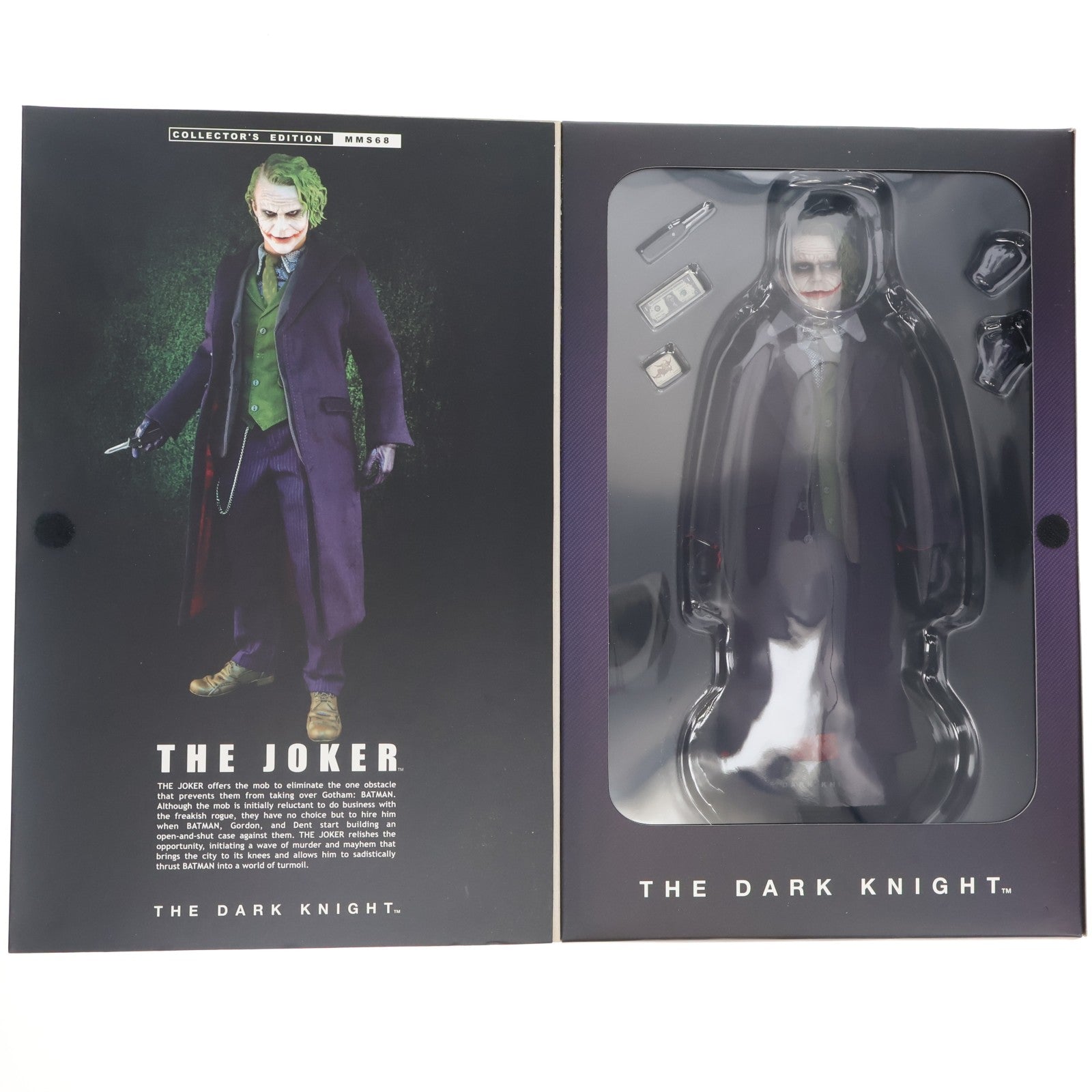 【中古即納】[FIG] 豆魚雷限定 ムービー・マスターピース ジョーカー ダークナイト 1/6 完成品 アクションフィギュア(MMS68) ホットトイズ(20080830)