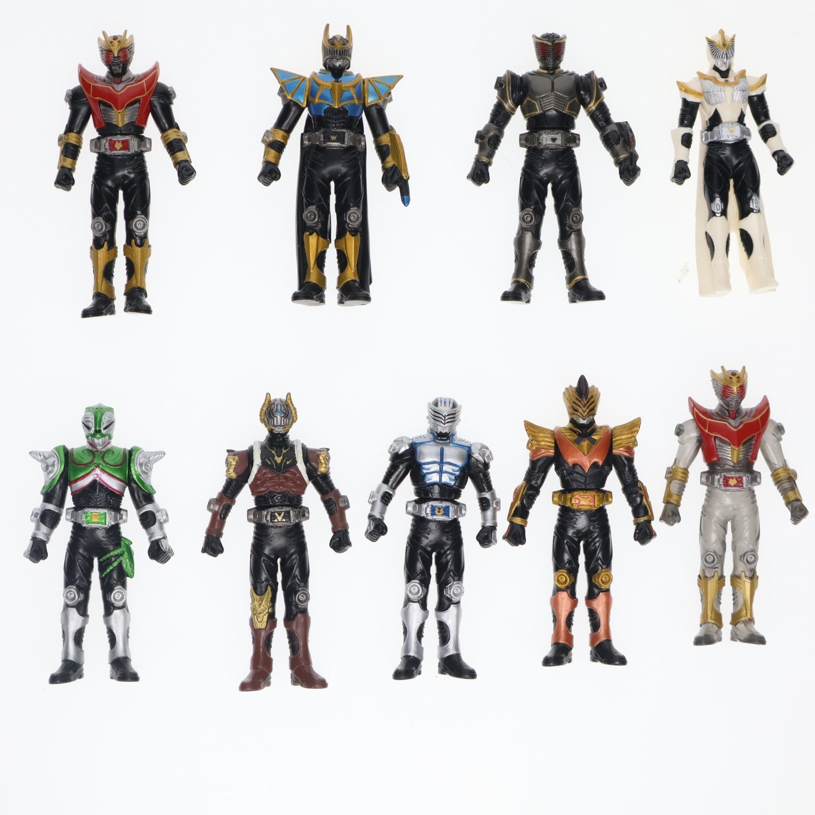 【中古即納】[SFT] テレビマガジン限定 仮面ライダー龍騎 全ライダーミニフィギュアセットB(9体セット) 完成品 ソフビフィギュア 講談社(20021231)