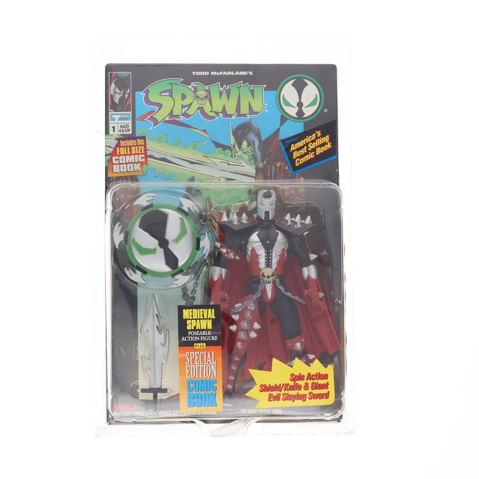 【中古即納】[FIG] スポーン・ウルトラ・アクションフィギュア メディバル・スポーン SPAWN 完成品 可動フィギュア マクファーレン・トイズ(19991231)