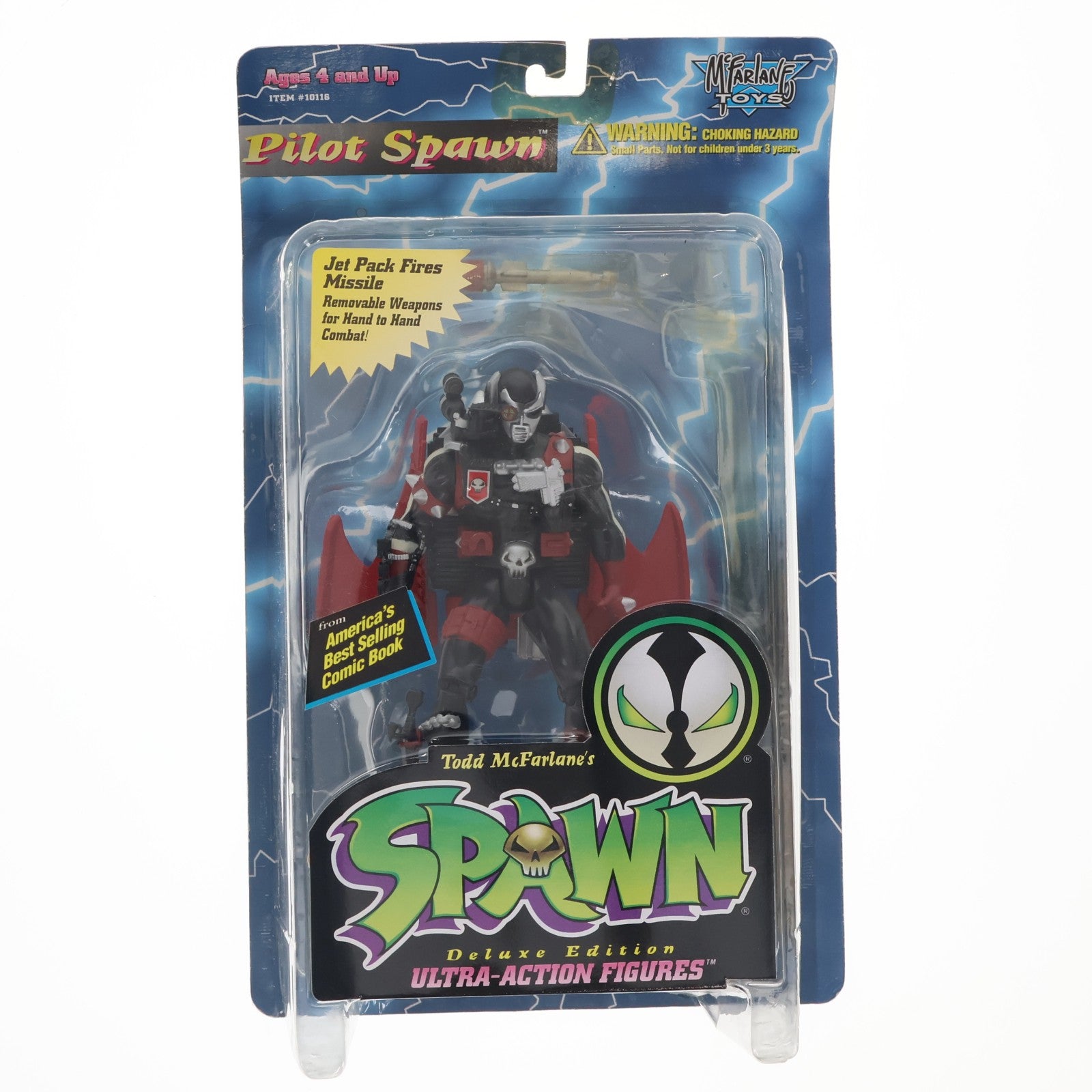 【中古即納】[FIG] スポーン・ウルトラ・アクションフィギュア シリーズ2 PILOT SPAWN(パイロット・スポーン) 完成品 可動フィギュア マクファーレン・トイズ/レッズ(19991231)