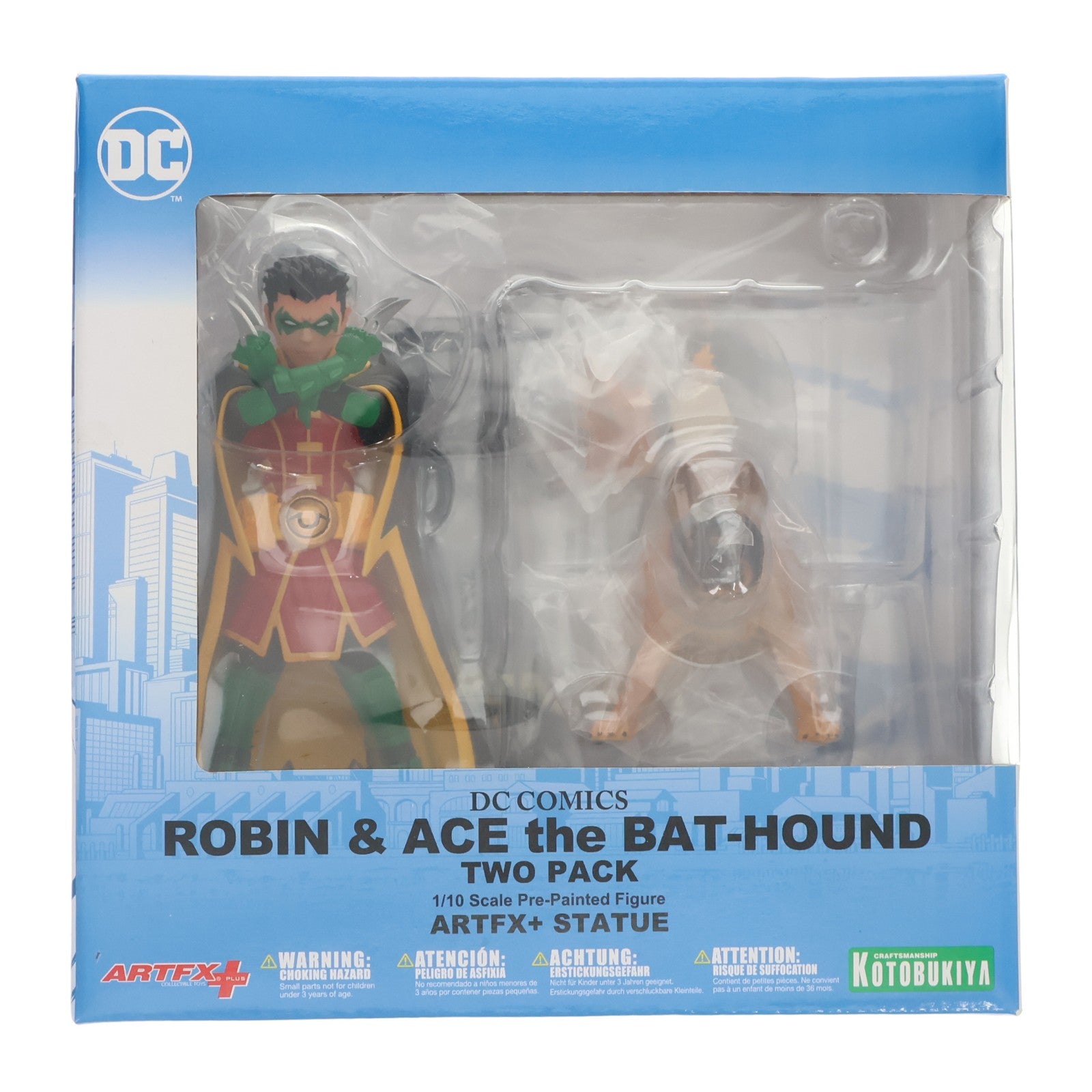 【中古即納】[FIG] ARTFX+ スーパーサンズ ロビン&バットハウンド 2パック BATMAN(バットマン) 1/10 完成品 フィギュア(SV222) コトブキヤ(20180225)