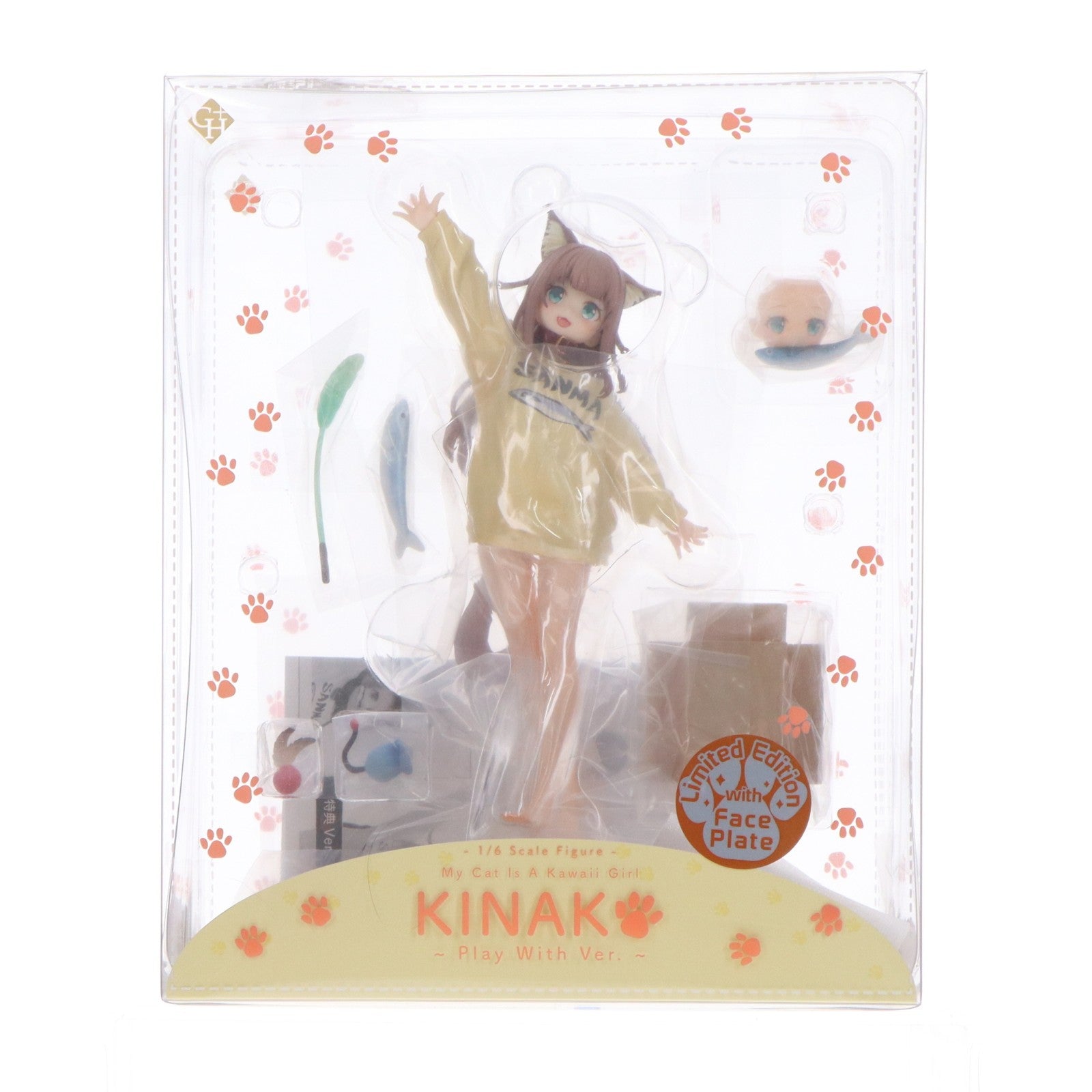 【中古即納】[FIG] あみあみ限定特典付属 「きなこ」～あそんでVer.～ あみあみ限定版 うちのねこが女の子でかわいい 1/6 完成品 フィギュア GOLDENHEAD+(ゴールデンヘッドプラス)(20260531)