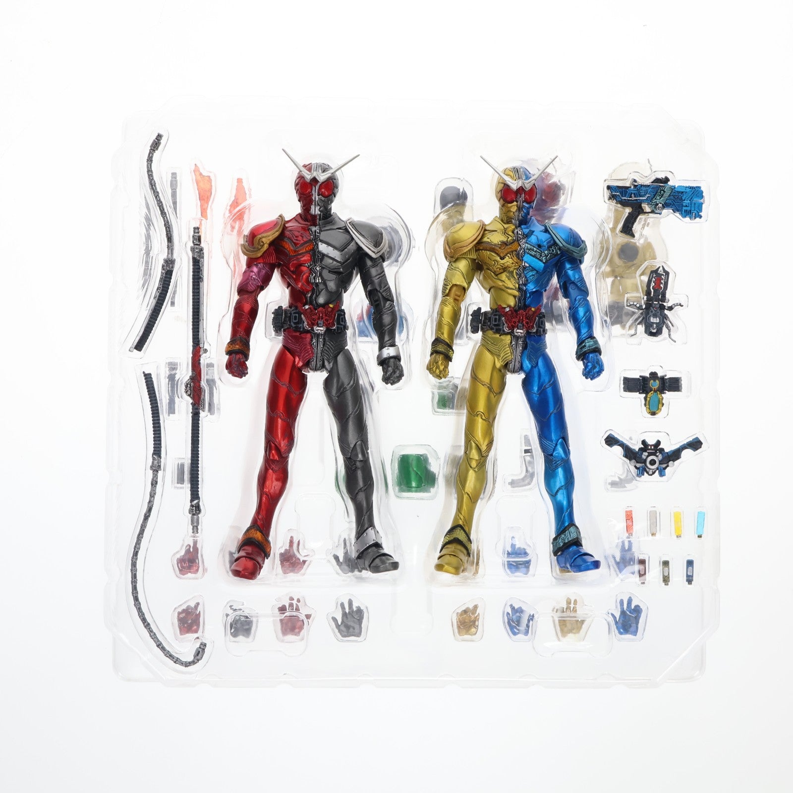 【中古即納】[FIG] S.I.C. Vol.58 仮面ライダーW(ダブル) ヒートメタル&ルナトリガー 完成品 可動フィギュア バンダイ(20110621)