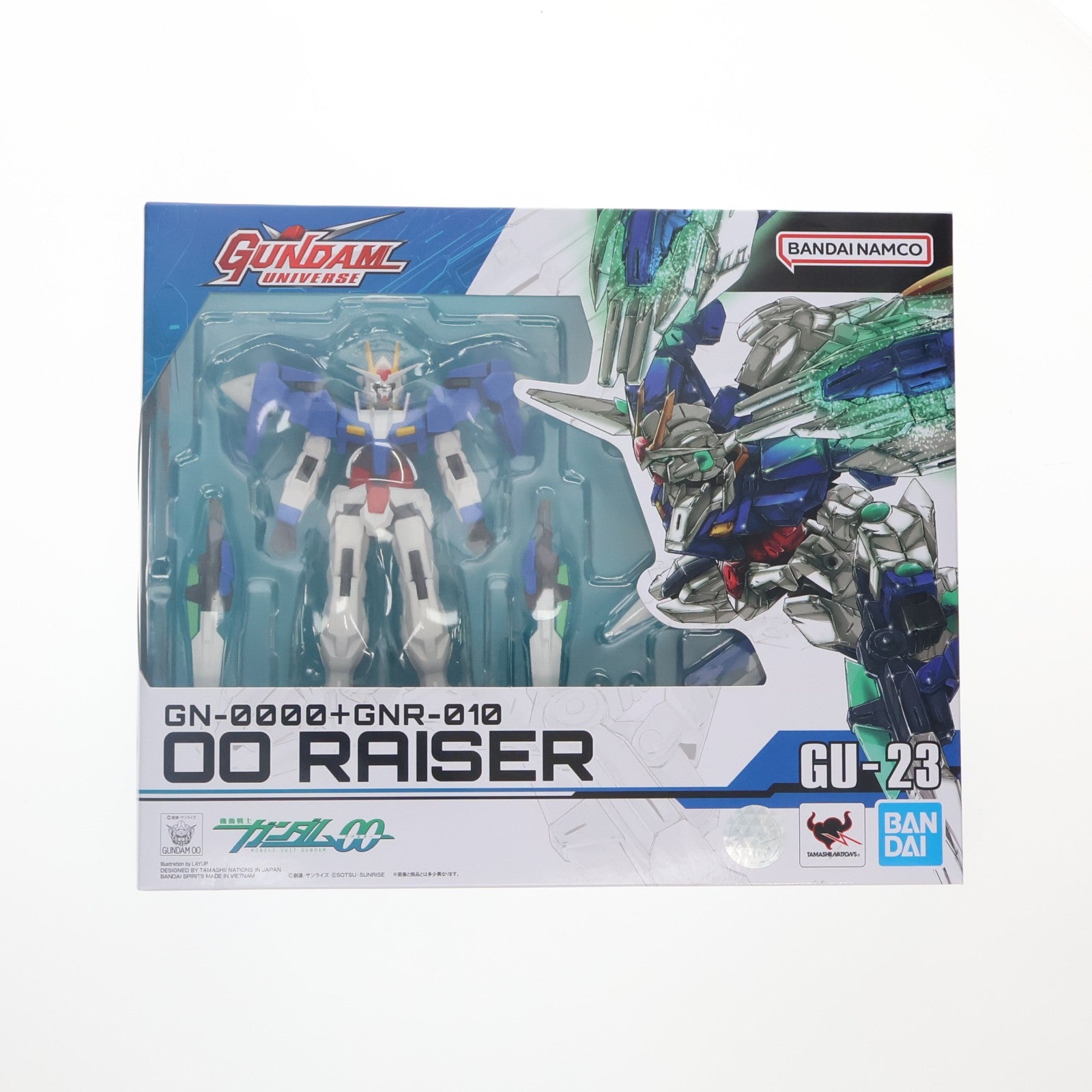 【中古即納】[FIG] GUNDAM UNIVERSE(ガンダムユニバース) GN-0000+GNR-010 00 RAISER(ダブルオーライザー) 機動戦士ガンダム00(ダブルオー) 完成品 可動フィギュア バンダイスピリッツ(20220923)