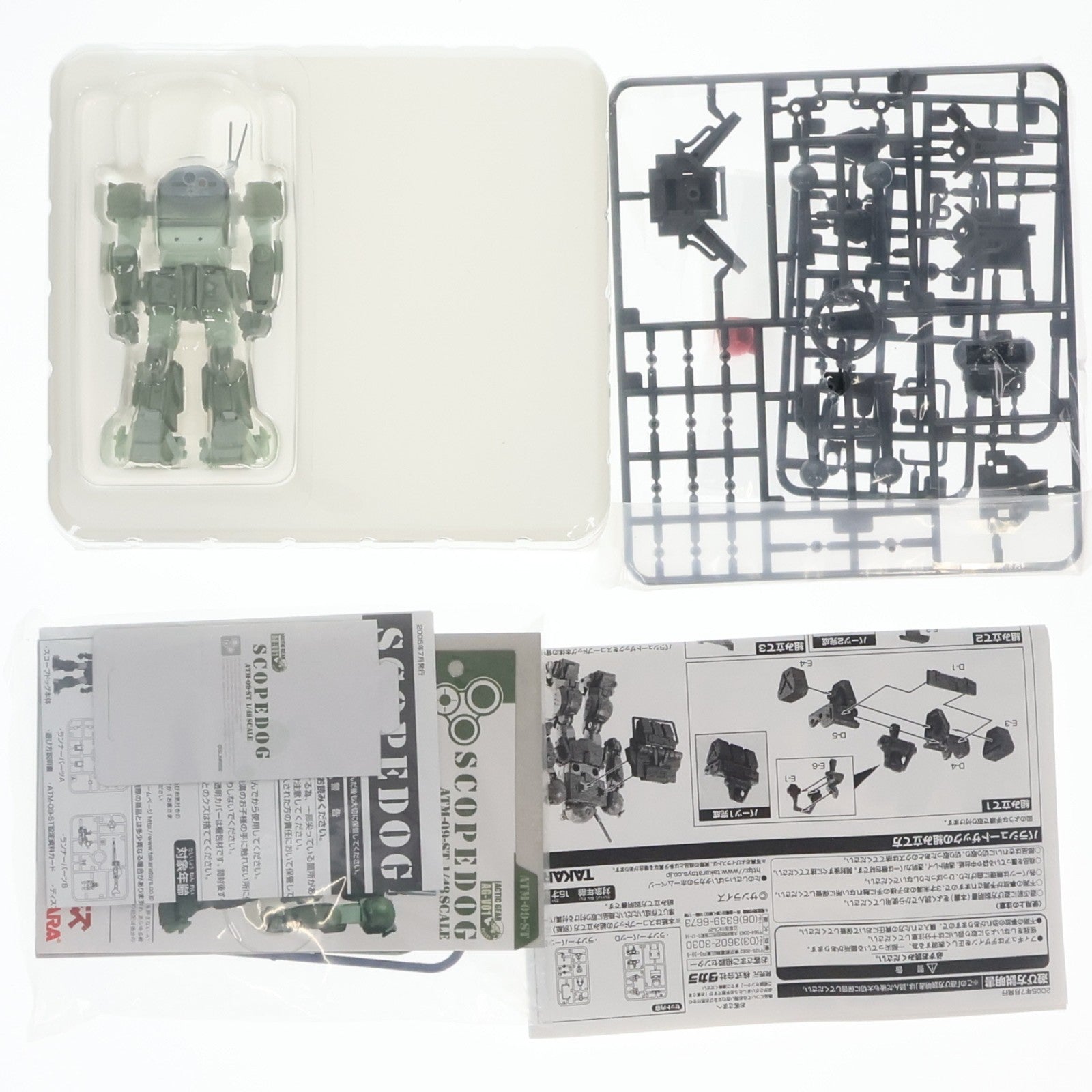 【中古即納】[FIG] アクティックギア スコープドッグ AGレッドショルダー&ザックセット KTボトムズキャンペーン品 装甲騎兵ボトムズ 1/48 一部組立品 可動フィギュア タカラ(20051231)