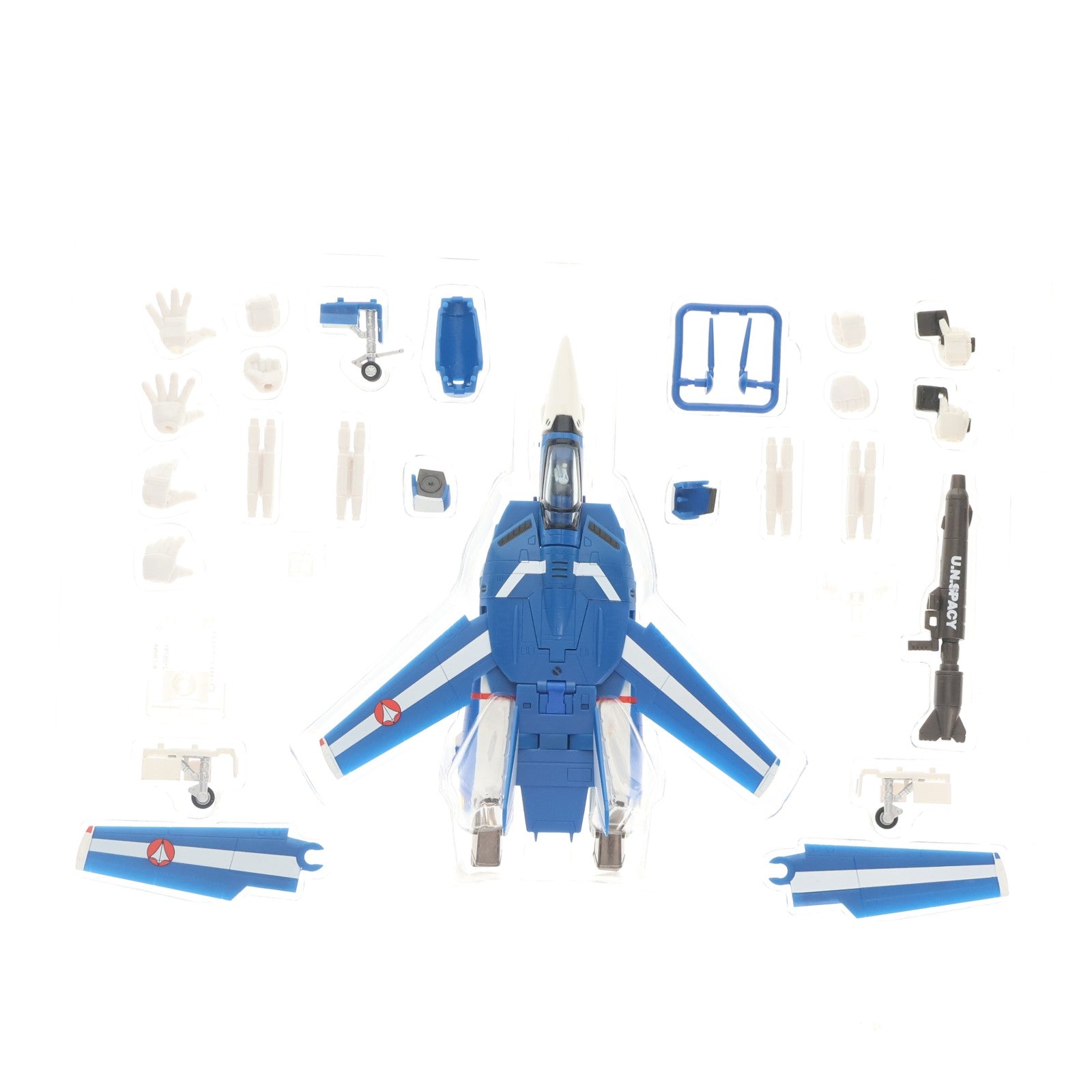 【中古即納】[FIG] 魂ウェブ限定 VF HI-METAL VF-1J バルキリー(マクシミリアン・ジーナス機) 超時空要塞マクロス 完成品 可動フィギュア バンダイ(20100918)