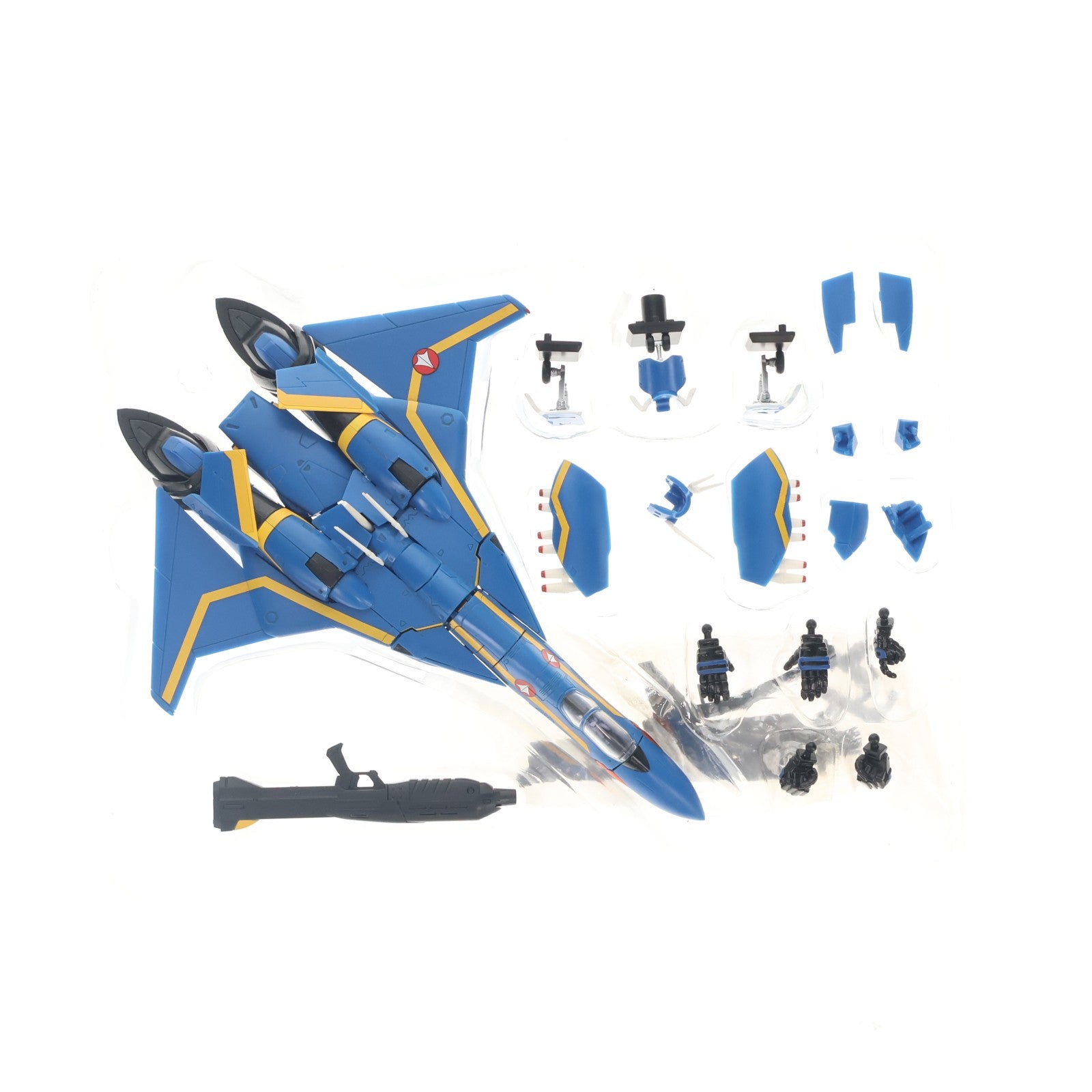 【中古即納】[FIG] VF HI-METAL VF-19S ブレイザーバルキリー(エメラルドフォース機) マクロス7 完成品 可動フィギュア バンダイ(20100717)