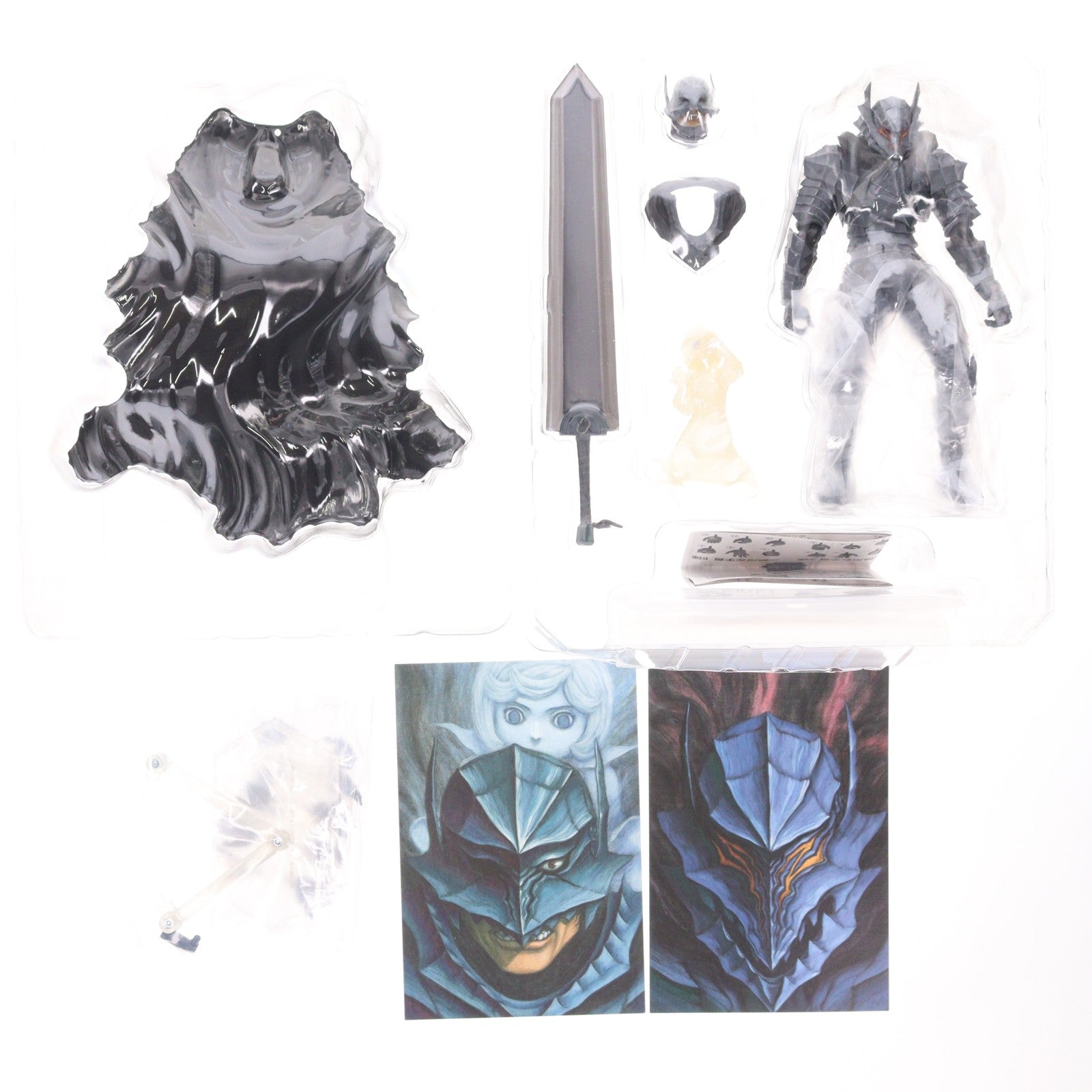 【中古即納】[FIG] ポストカード2枚付属 ベルセルク 37巻 figma(フィグマ) SP-046 ガッツ 狂戦士の甲冑ver.付き初回限定版 完成品 可動フィギュア 書籍 白泉社(20130329)