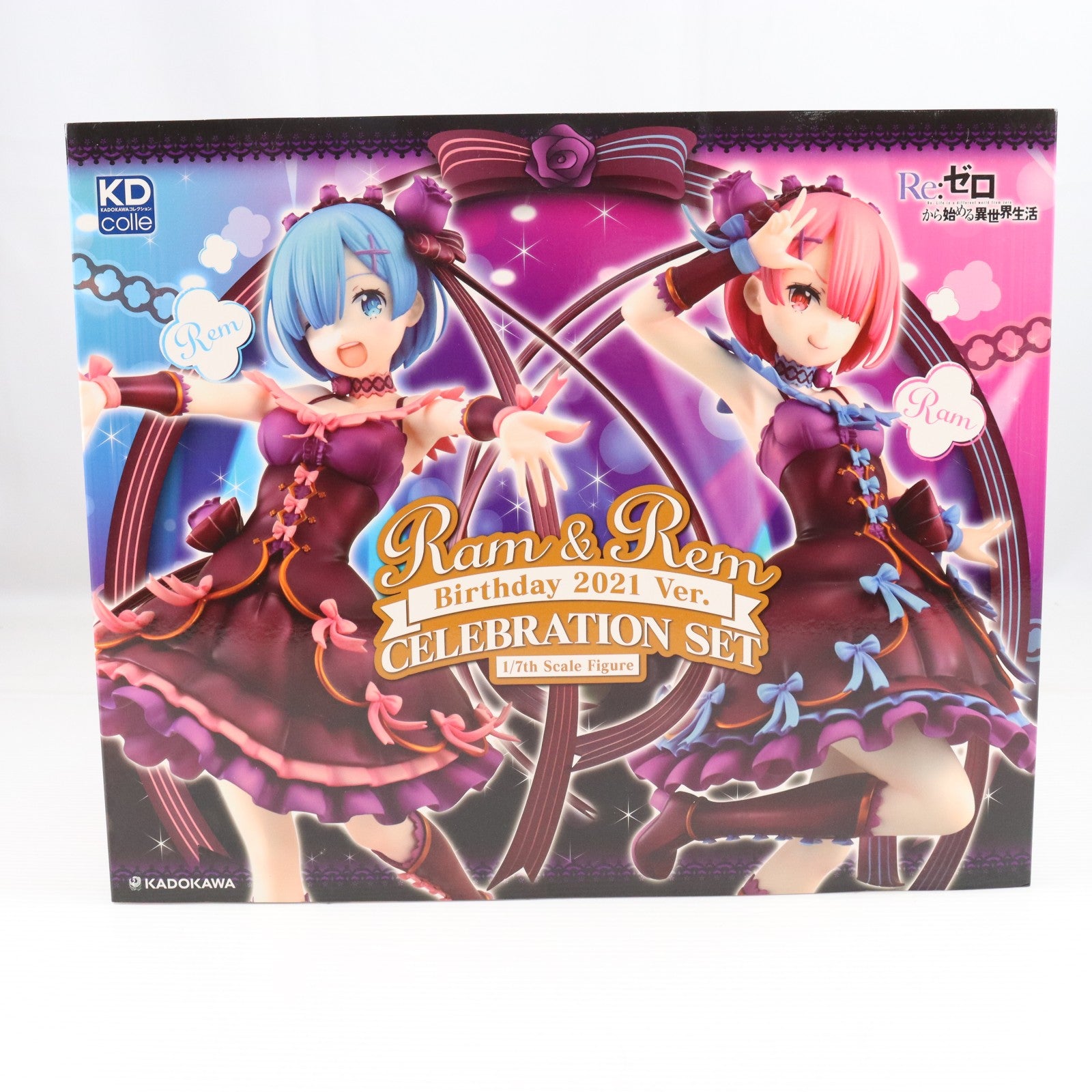 【中古即納】[FIG] KDcolle ラム&レム 生誕祭2021Ver. お祝いセット Re:ゼロから始める異世界生活 1/7 完成品 フィギュア KADOKAWA(カドカワ)(20230430)