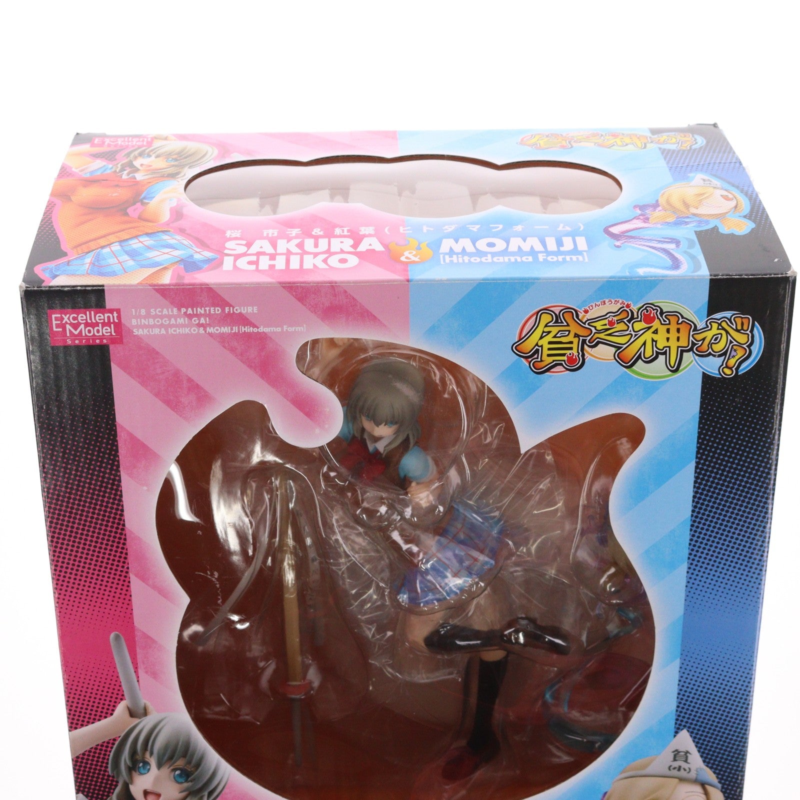 【中古即納】[FIG] エクセレントモデル 桜市子&紅葉(ヒトダマフォーム)(さくらいちこ&もみじ) 貧乏神が! 1/8 完成品 フィギュア メガハウス(20130512)