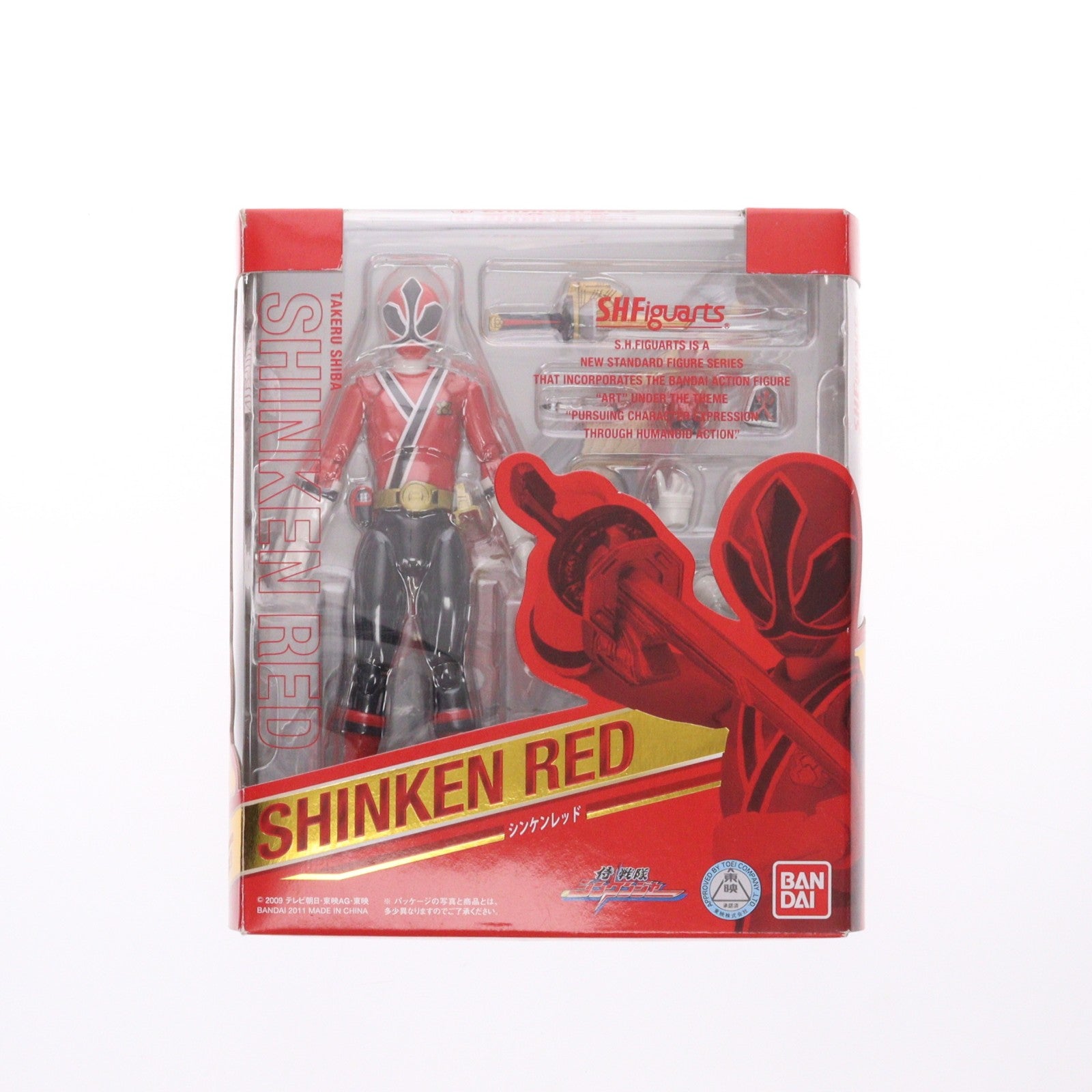 【中古即納】[FIG] S.H.Figuarts(フィギュアーツ) シンケンレッド 侍戦隊シンケンジャー 完成品 可動フィギュア バンダイ(20110723)