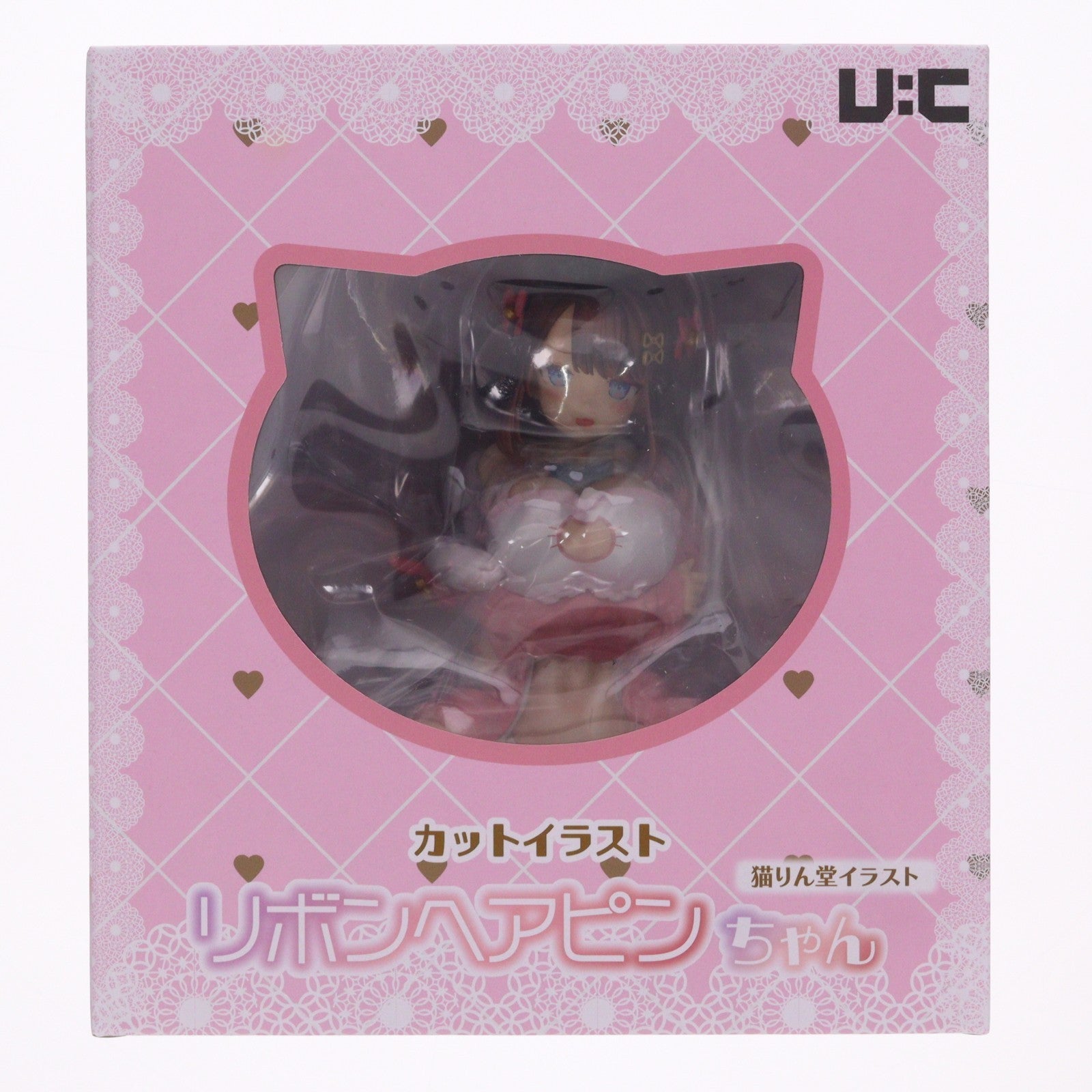 【中古即納】[FIG] リボンヘアピンちゃん(猫りん堂イラスト) カットイラスト 完成品 フィギュア ユニオンクリエイティブ(20250831)