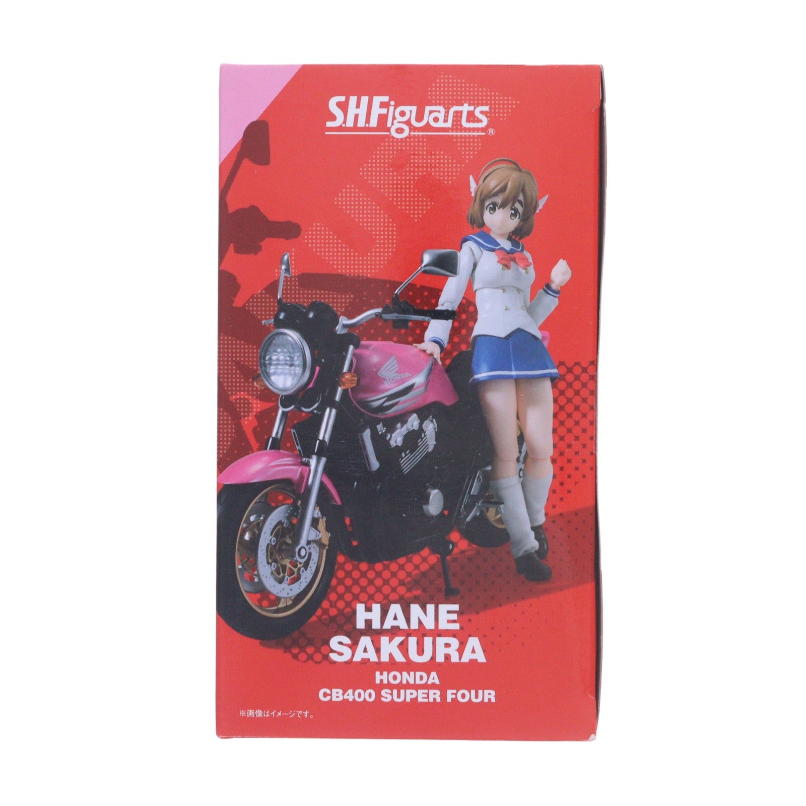 【中古即納】[FIG] S.H.Figuarts(フィギュアーツ) 佐倉羽音(制服)&CB400 SUPER FOUR(さくらはね) ばくおん!! 完成品 可動フィギュア バンダイ(20160930)