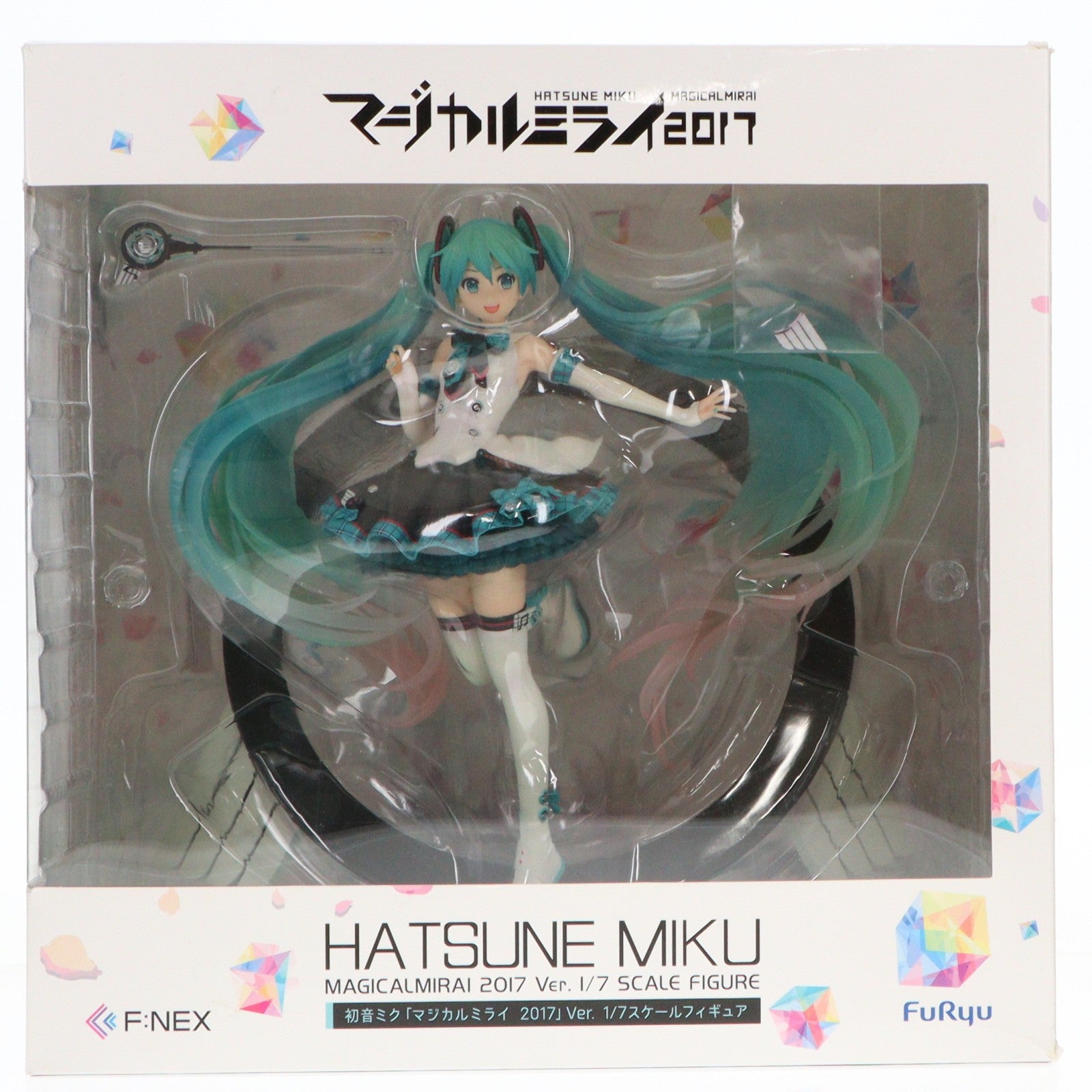 【中古即納】[FIG] ラバーストラップ付属 初音ミク「マジカルミライ 2017」Ver. キャラクター・ボーカル・シリーズ01 初音ミク 1/7 完成品 フィギュア マジカルミライ2017&F:NEX&あみあみ限定(AMU-FNX101) フリュー(20180228)