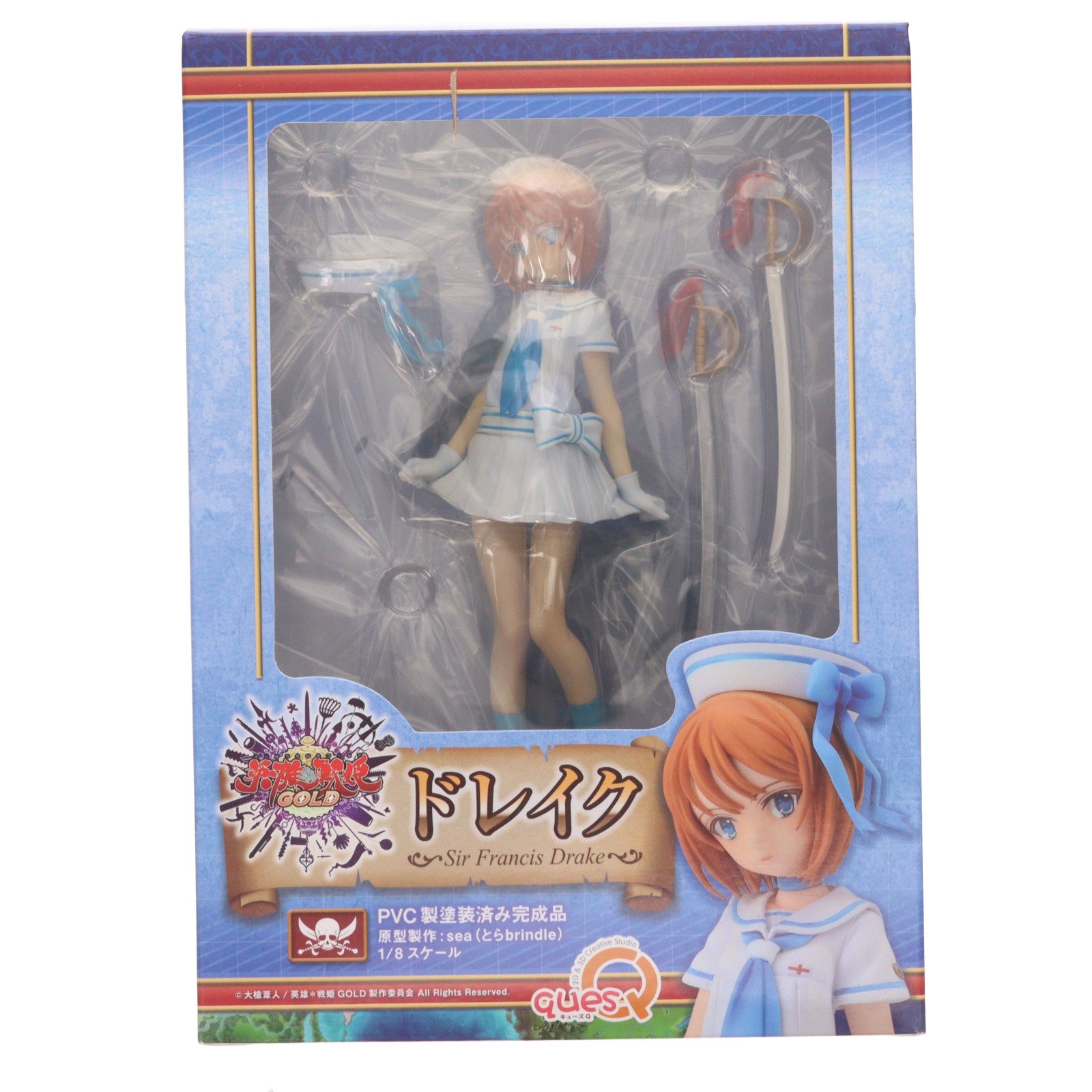【中古即納】[FIG] ドレイク 英雄*戦姫GOLD 1/8 完成品 フィギュア キューズQ(20140725)