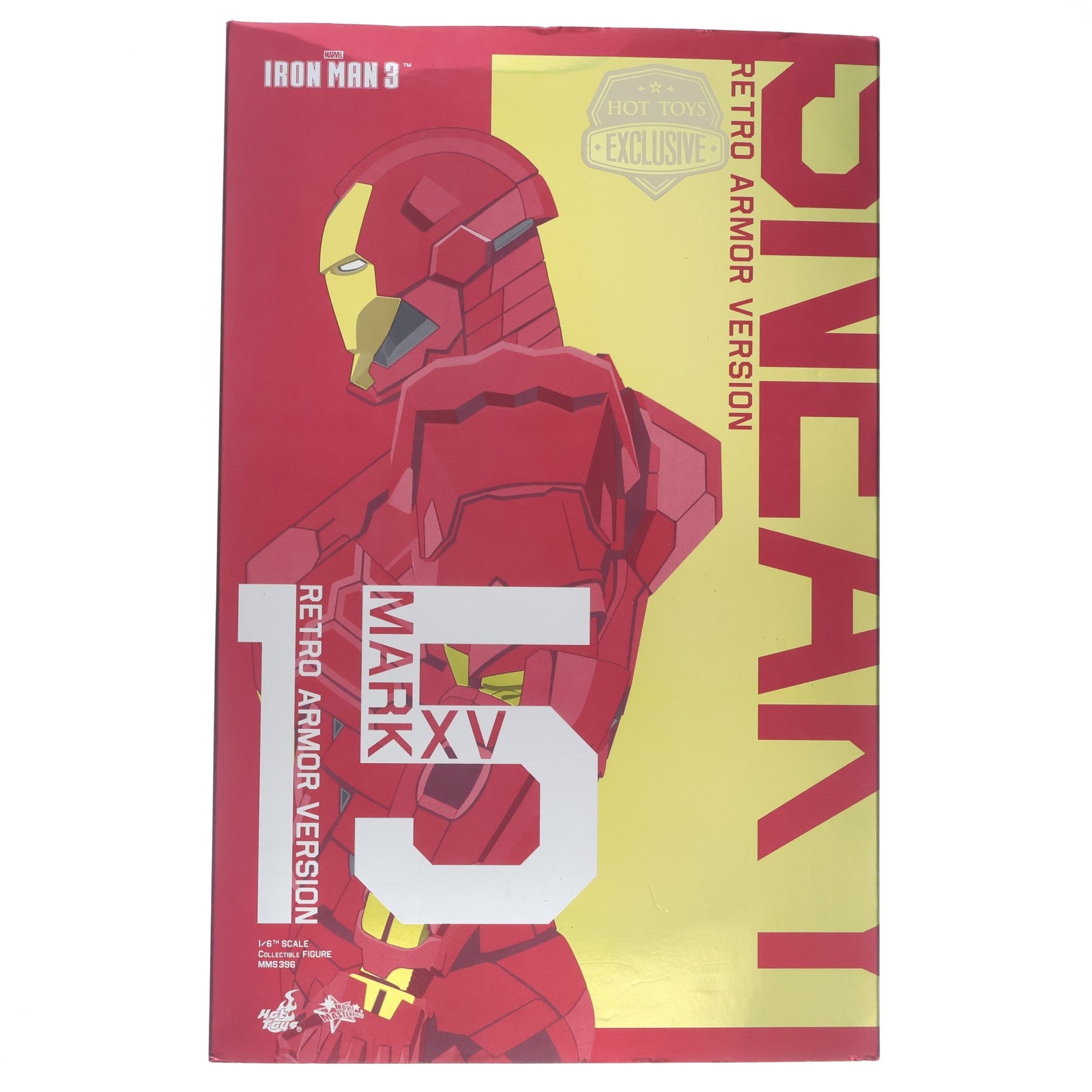 【中古即納】[FIG] ムービー・マスターピース アイアンマン・マーク15(スニーキー/レトロアーマー版) アイアンマン3 1/6 完成品 可動フィギュア(MM#396) ホットトイズ(20170505)