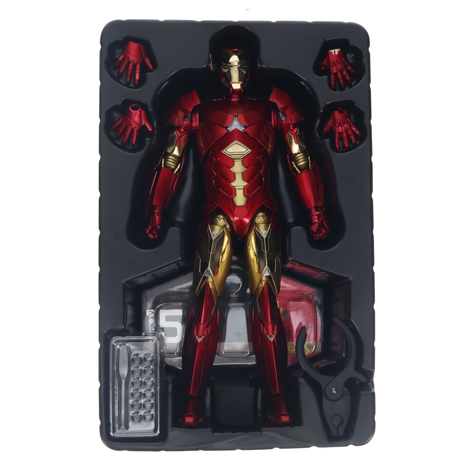 【中古即納】[FIG] ムービー・マスターピース アイアンマン・マーク15(スニーキー/レトロアーマー版) アイアンマン3 1/6 完成品 可動フィギュア(MM#396) ホットトイズ(20170505)