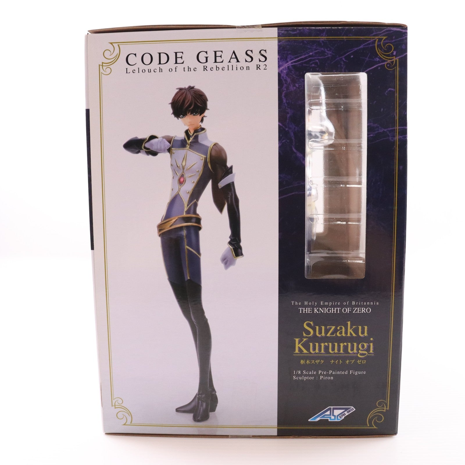【中古即納】[FIG] (再販) アルファオメガシリーズ 枢木スザク(くるるぎすざく) ナイト オブ ゼロ コードギアス 反逆のルルーシュR2 1/8 完成品 フィギュア アニメイト&一部オンラインショップ限定(20170630)