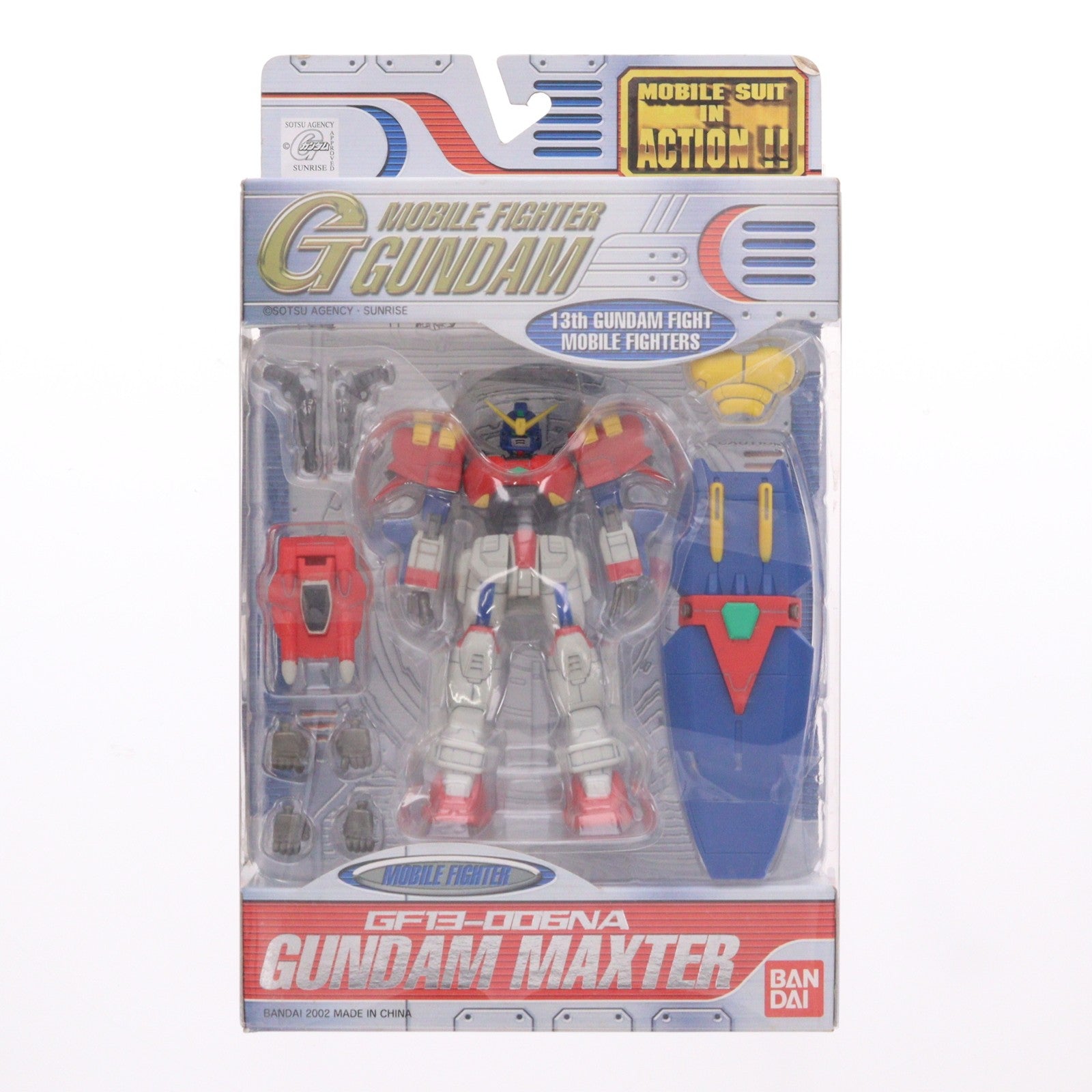 【中古即納】[FIG] MS IN ACTION!!(モビルスーツ・イン・アクション) GF13-006NA ガンダムマックスター 機動武闘伝Gガンダム 完成品 可動フィギュア バンダイ(20020731)