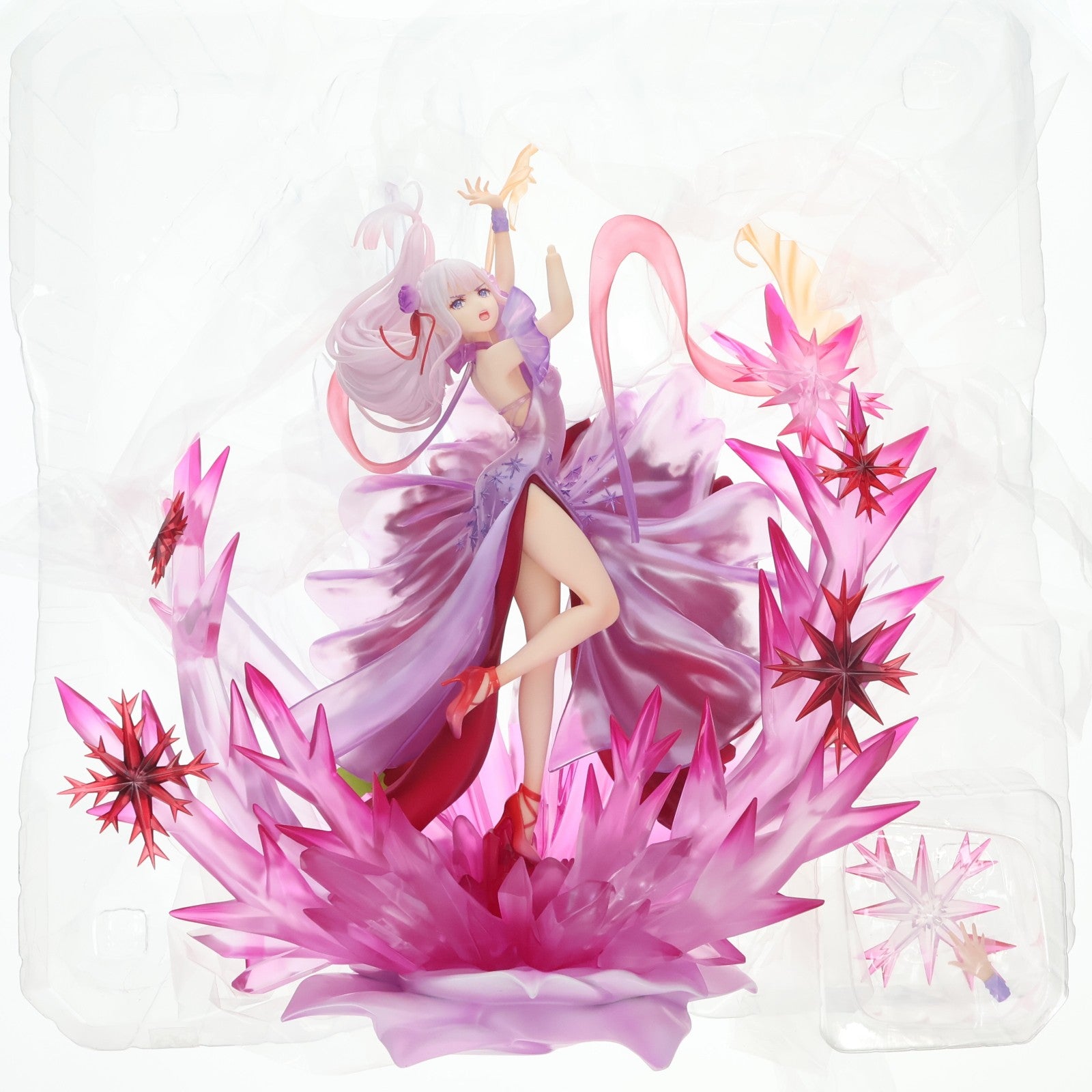 【中古即納】[FIG] eStream Store限定 SHIBUYA SCRAMBLE FIGURE 氷結のエミリア -Crystal Dress Ver- Re:ゼロから始める異世界生活 1/7 完成品 フィギュア eStream/アルファサテライト(20220430)