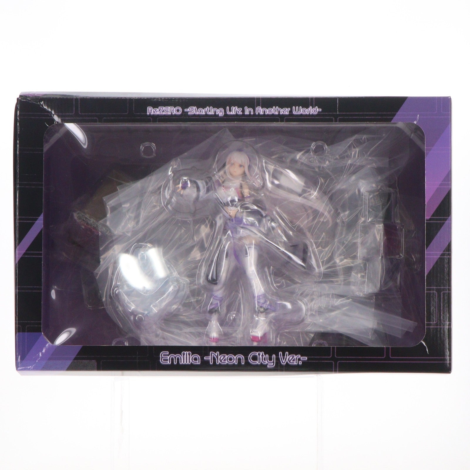 【中古即納】[FIG] 単体購入特典付属 SHIBUYA SCRAMBLE FIGURE エミリア -Neon City Ver.- Re:ゼロから始める異世界生活 1/7 完成品 フィギュア eStream Store&Amazon限定 eStream/アルファサテライト(20220630)