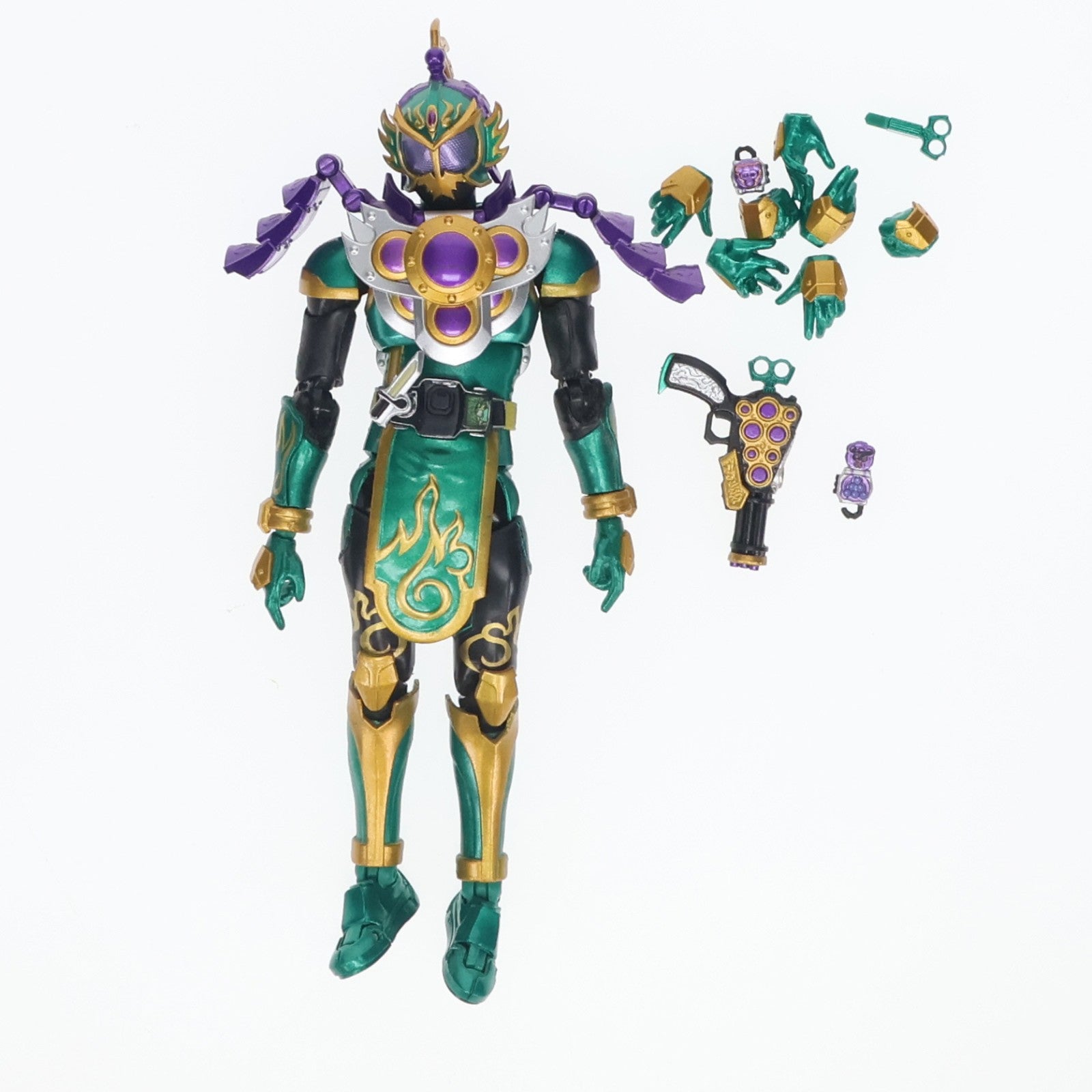 【中古即納】[FIG] S.H.Figuarts(フィギュアーツ) 仮面ライダー龍玄 ブドウアームズ 仮面ライダー鎧武 完成品 可動フィギュア バンダイ(20140809)