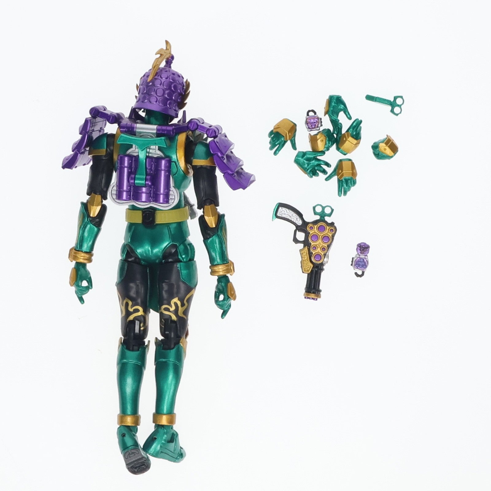 【中古即納】[FIG] S.H.Figuarts(フィギュアーツ) 仮面ライダー龍玄 ブドウアームズ 仮面ライダー鎧武 完成品 可動フィギュア バンダイ(20140809)