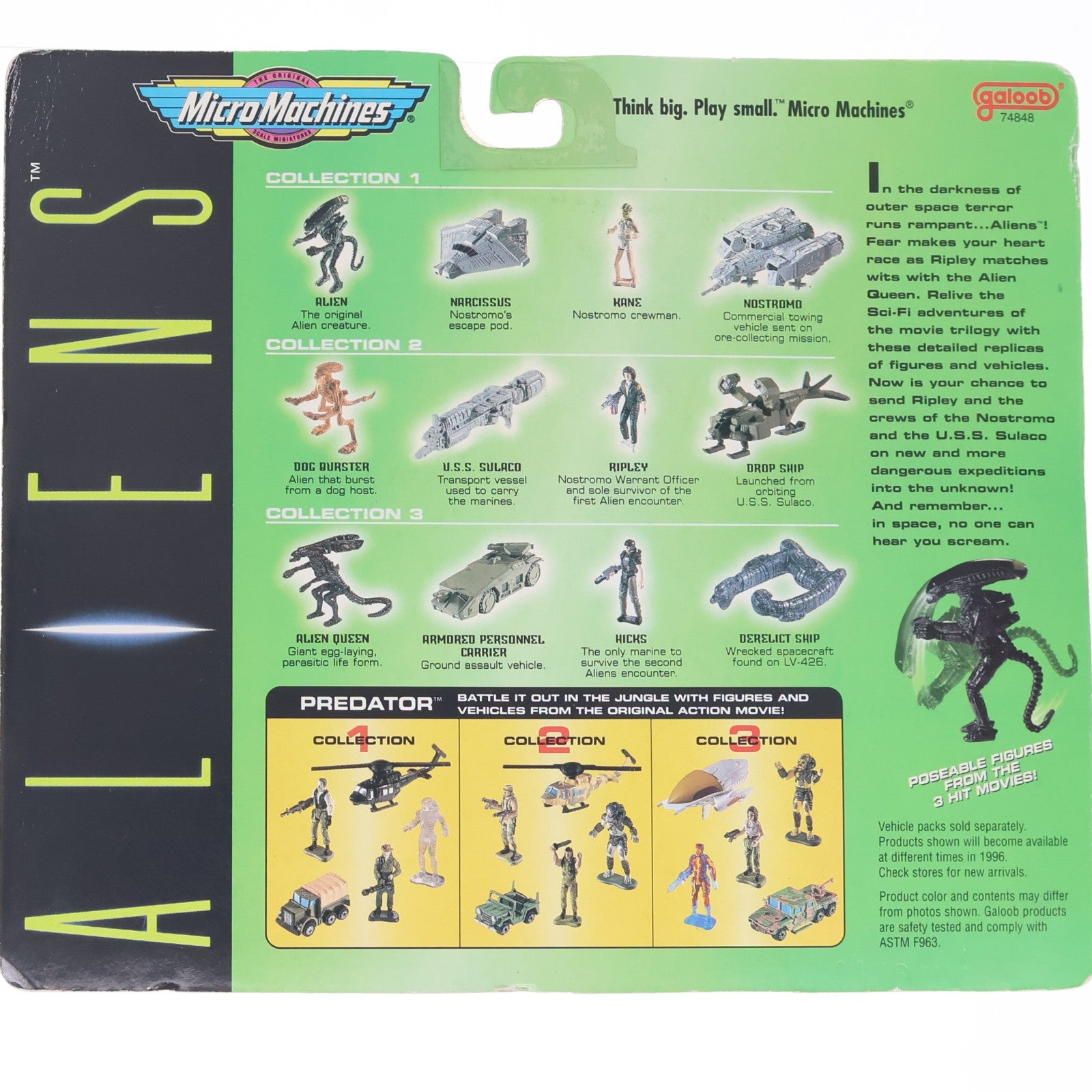 【中古即納】[FIG] Micro Machines ALIEN COLLECTION 1(4体セット) 完成品 フィギュア(74848) Galoob/ツクダオリジナル(19961231)