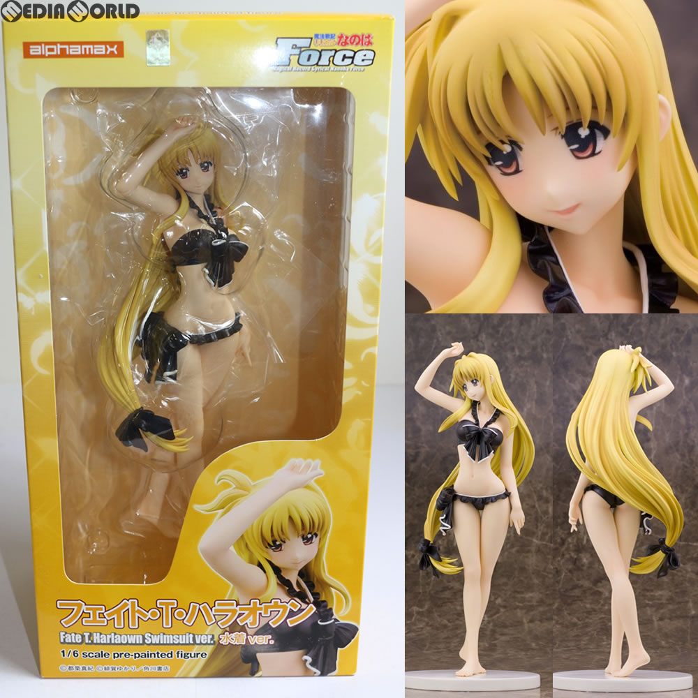 【中古即納】[FIG] フェイト・T・ハラオウン 水着ver. 魔法戦記リリカルなのはForce 1/6 完成品 フィギュア(AX-0064) アルファマックス(20130410)