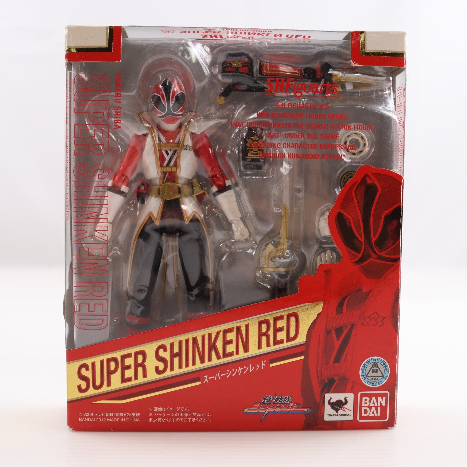 【中古即納】[FIG] S.H.Figuarts(フィギュアーツ) スーパーシンケンレッド 侍戦隊シンケンジャー 完成品 可動フィギュア バンダイ(20120414)