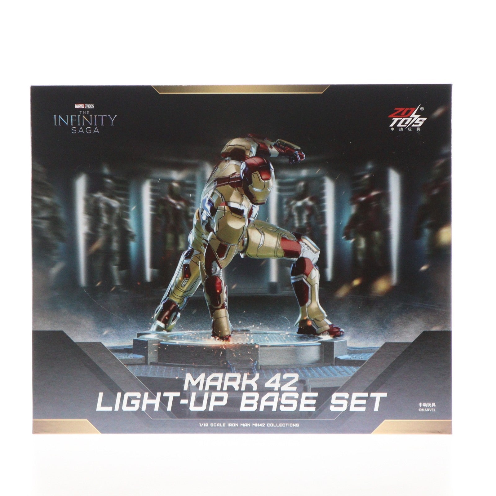 【中古即納】[FIG] Infinity Action Xシリーズ アイアンマン MK42&ライトアップスタンドセット アイアンマン3 1/10 完成品 可動フィギュア(1953) ZD Toys(Zhong Dong Toys)(20260720)