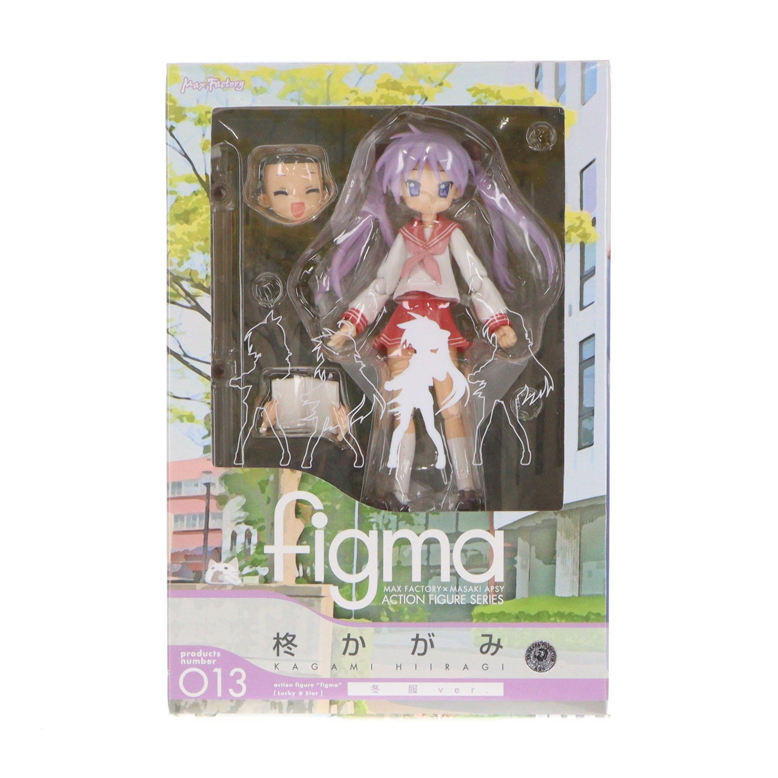 【中古即納】[FIG] figma(フィグマ) 013 柊かがみ(ひいらぎかがみ) 冬服ver. TVアニメ らき☆すた 完成品 可動フィギュア マックスファクトリー(20080913)