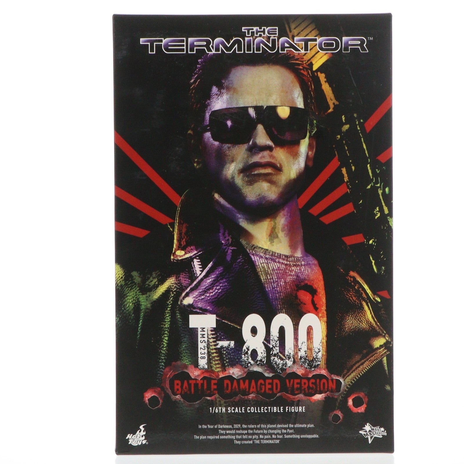 【中古即納】[FIG] ムービー・マスターピース T-800 バトルダメージ版 ターミネーター 完成品 アクションフィギュア(MMS238) ホットトイズ(20141029)