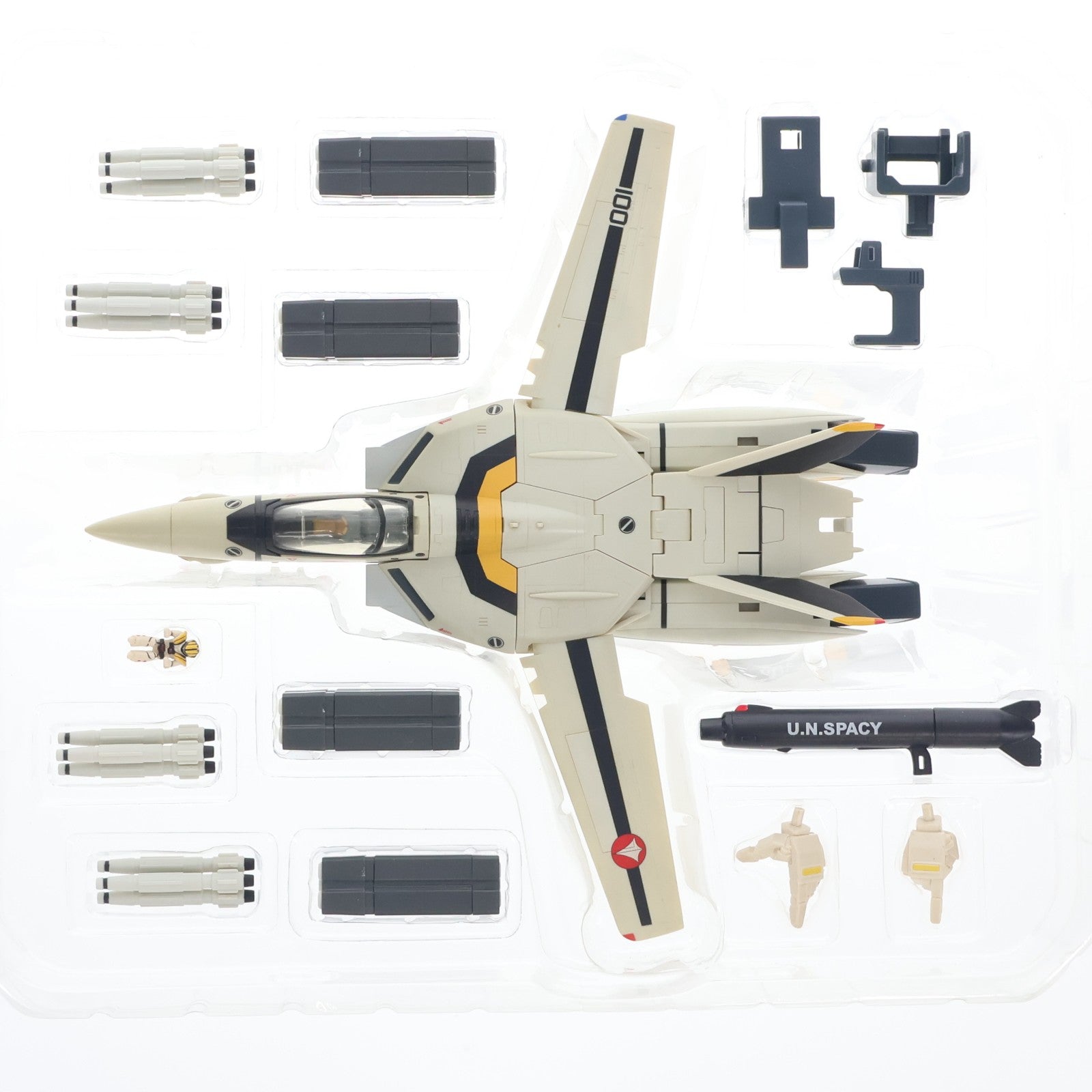 【中古即納】[FIG] 完全変形 1/60 VF-19改 VF-1S ロイ・フォッカー機 超時空要塞マクロス ～愛・おぼえていますか～ 完成品 可動フイギュア YAMATO(やまと)(20080801)