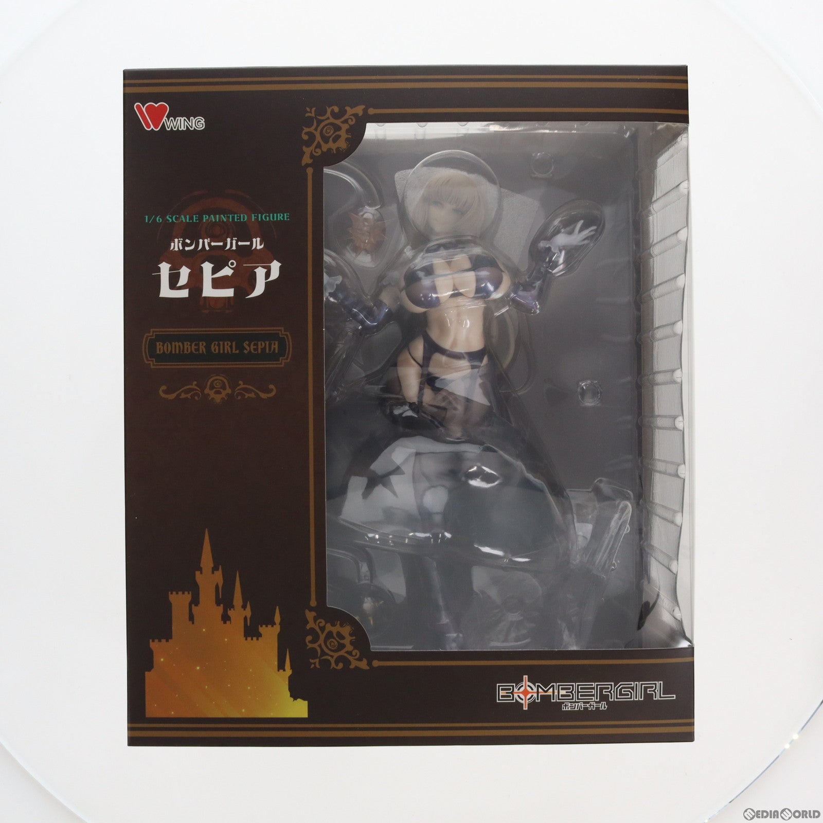 【中古即納】[FIG] 初期不良対応パーツ付属 セピア BOMBERGIRL(ボンバーガール) 1/6 完成品 フィギュア GOODSMILE ONLINE SHOP&Amazon.co.jp&あみあみ限定 ウイング(20220531)