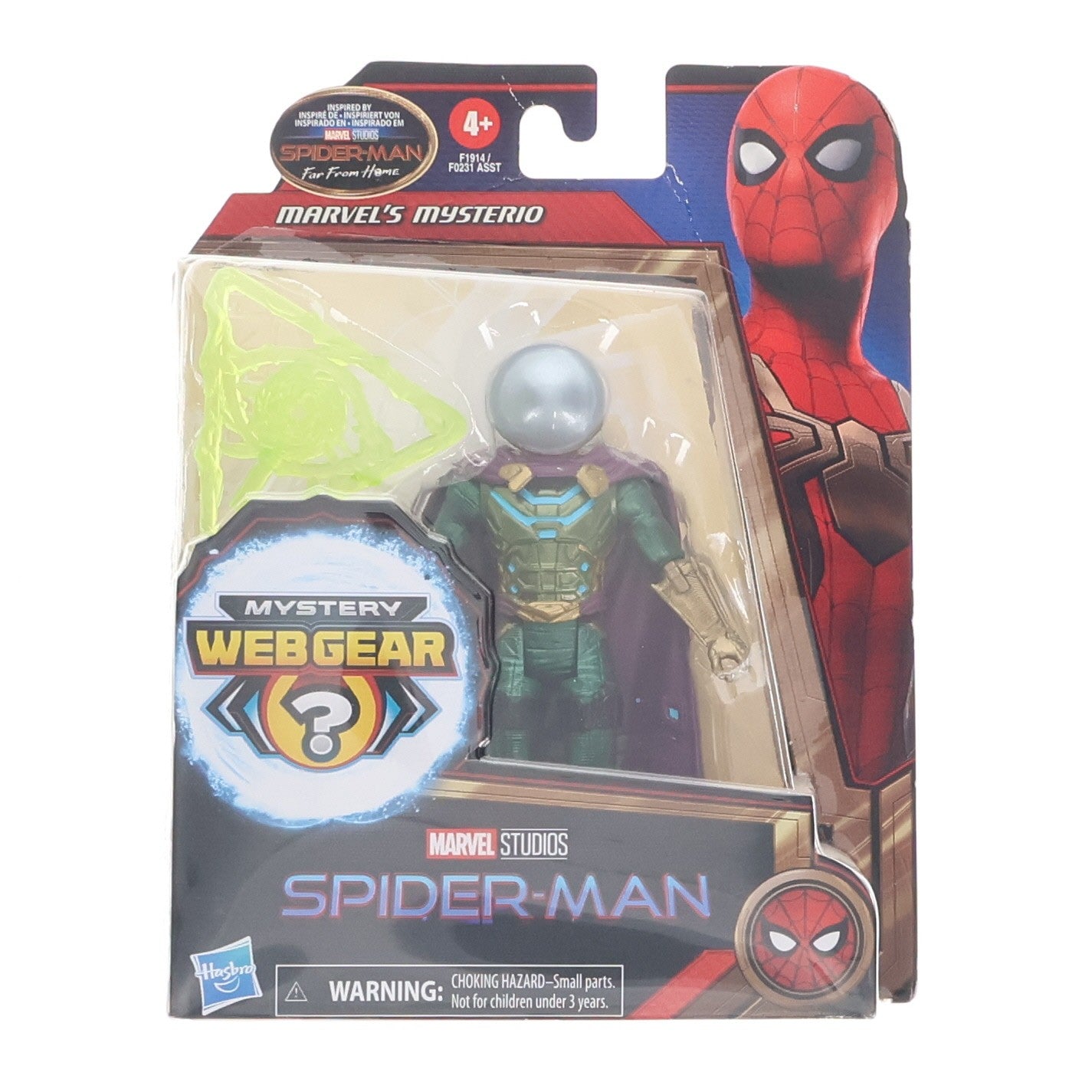 【中古即納】[FIG] ミステリー・ウェブギア ミステリオ スパイダーマン:ファー・フロム・ホーム 完成品 6インチ アクションフィギュア(F1914) ハズブロ(20211231)