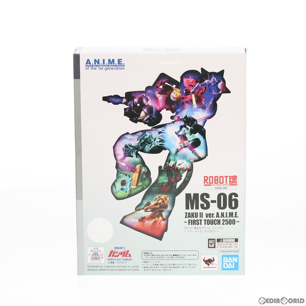 【中古即納】[FIG] ROBOT魂(SIDE MS) MS-06 量産型ザク ver. A.N.I.M.E.～ファーストタッチ2500～ 機動戦士ガンダム 完成品 可動フィギュア 魂ネイション2018&魂ウェブ商店限定 バンダイスピリッツ(20181026)